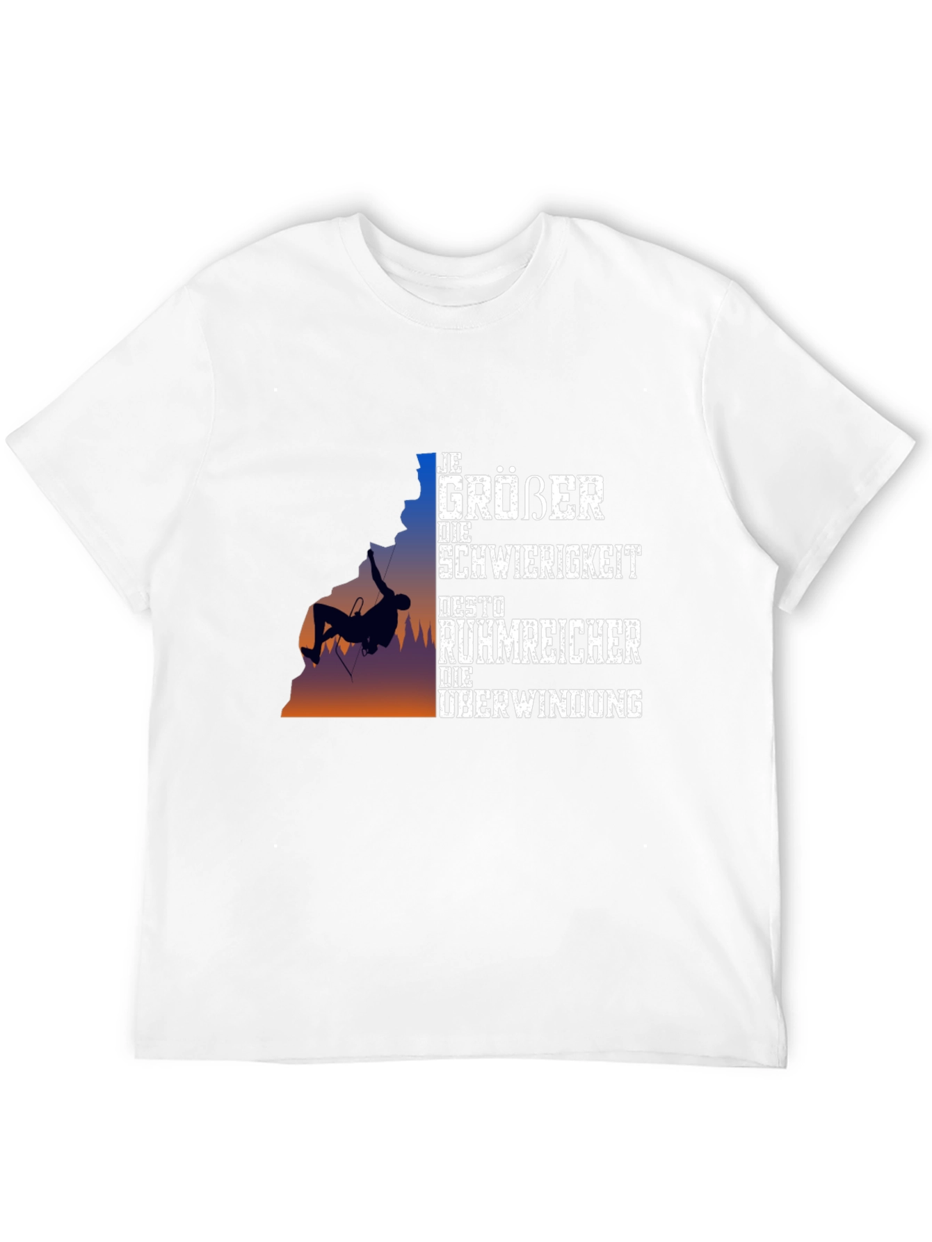 Motivational Climbing T-Shirt - Overcome Challenges!