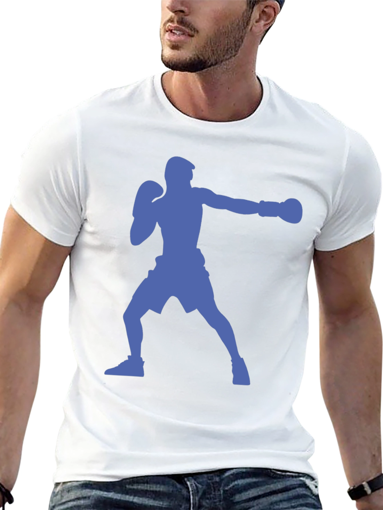 Boxing Silhouette T-Shirt - Stylish Graphic Tee