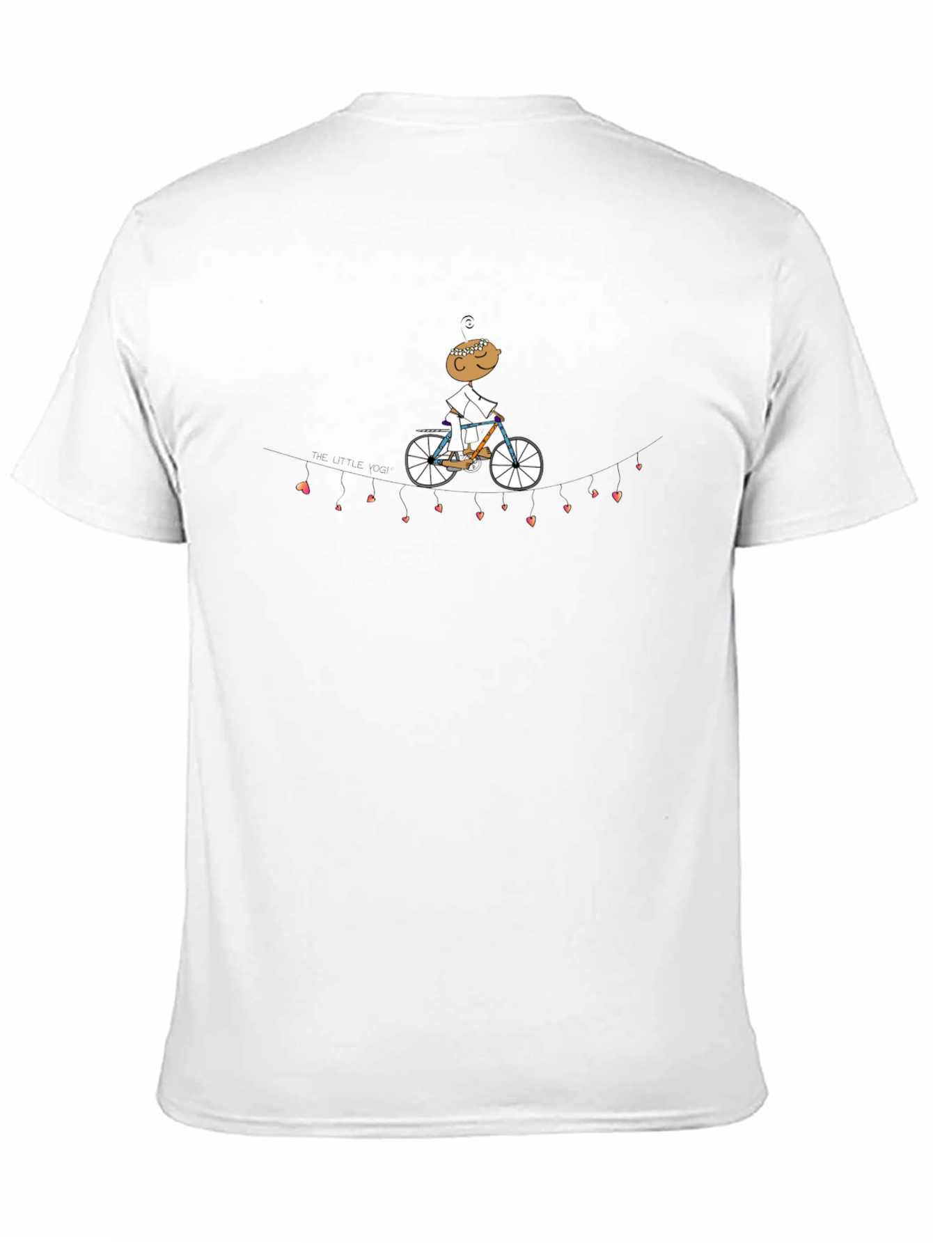 Heart String Cyclist Graphic Tee - Black