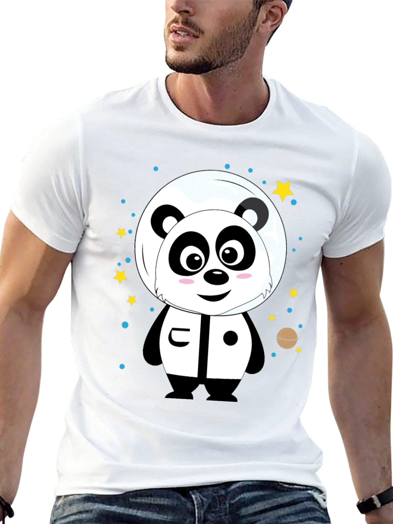 Panda Astronaut Graphic Tee