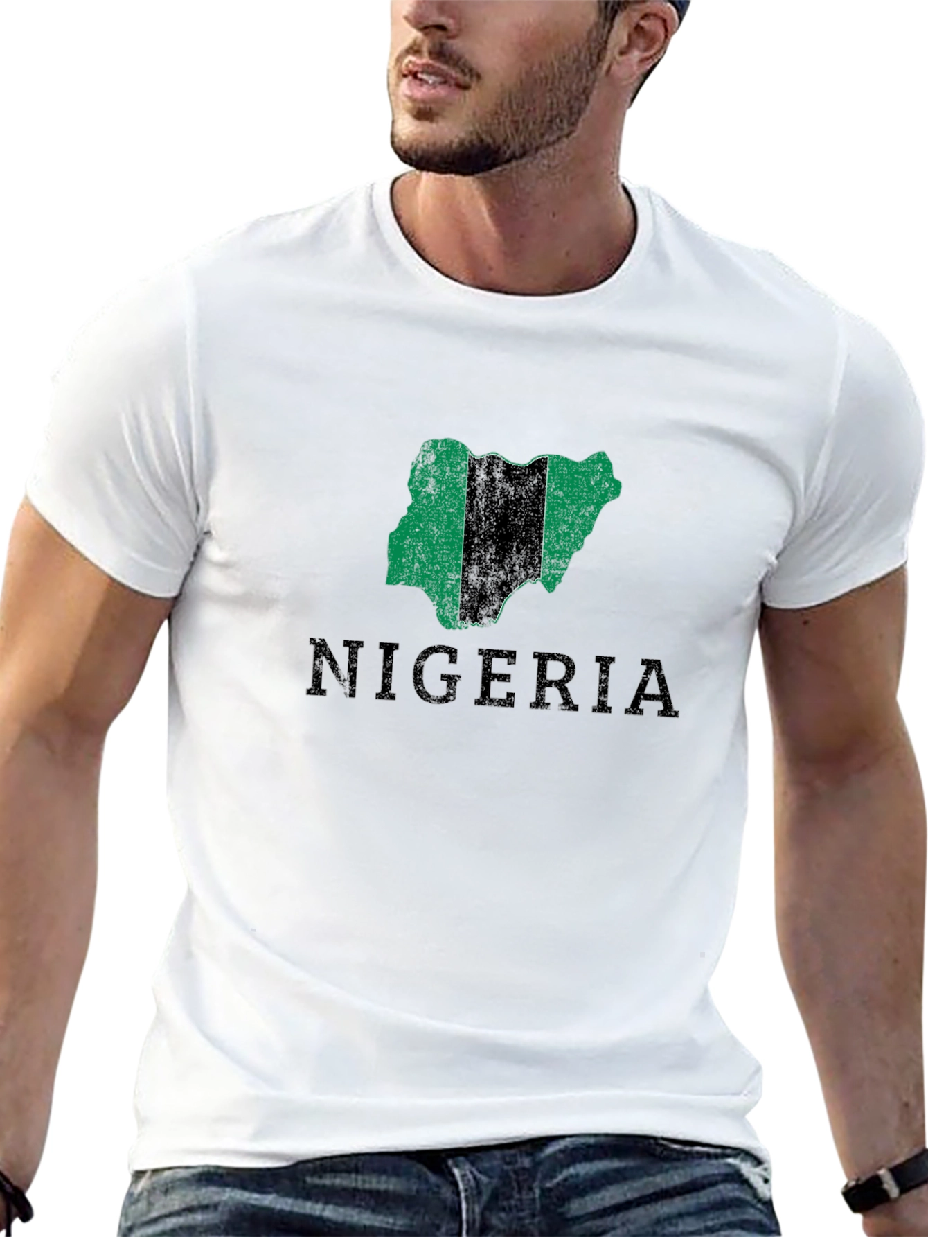 Nigeria Map T-Shirt - Black Graphic Tee