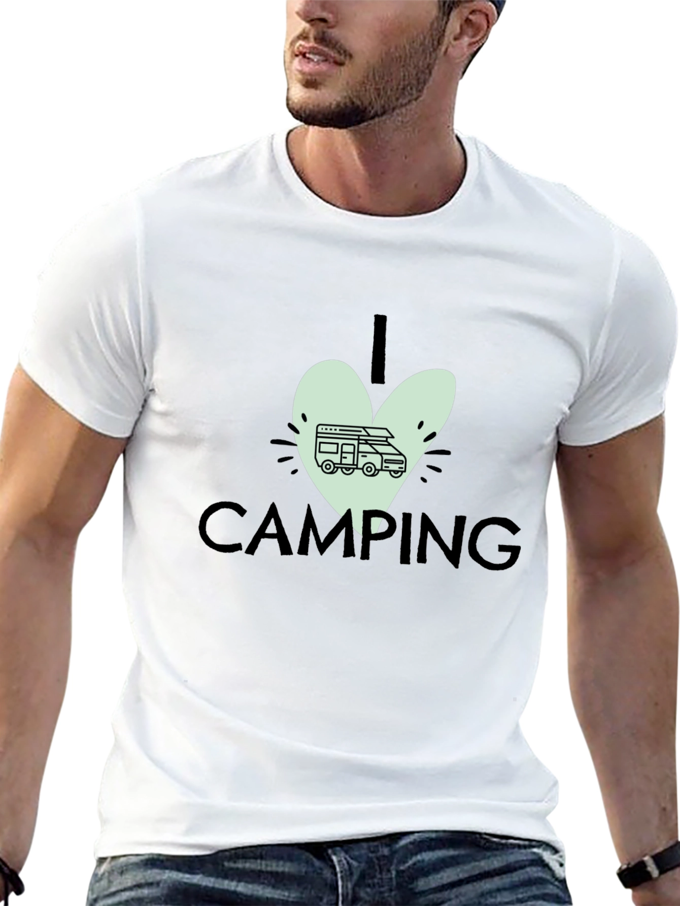I Love Camping Black T-Shirt