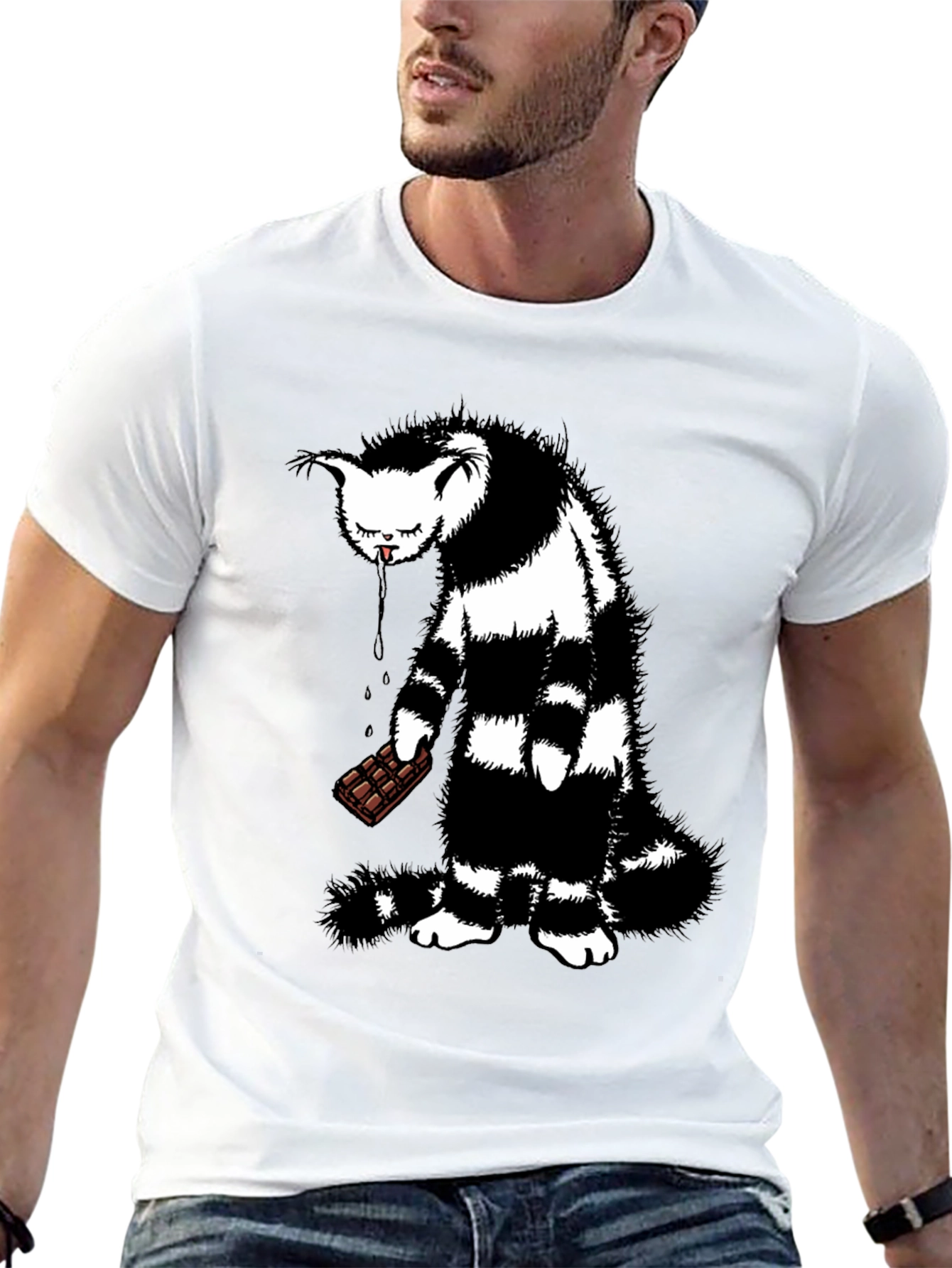 Chocolate Cat T-Shirt - Funny Graphic Tee