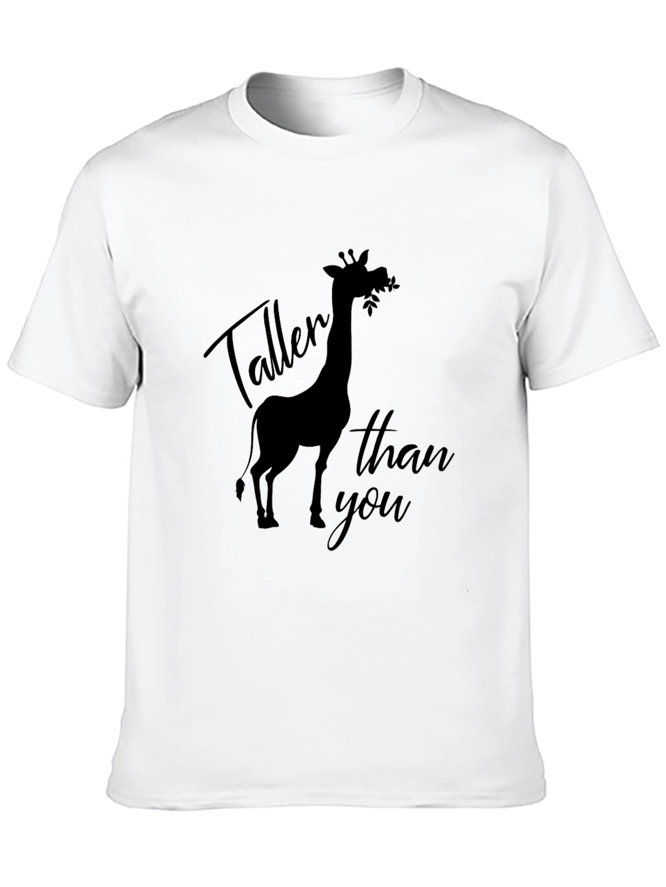 Taller Than You Giraffe Graphic Tee - Black