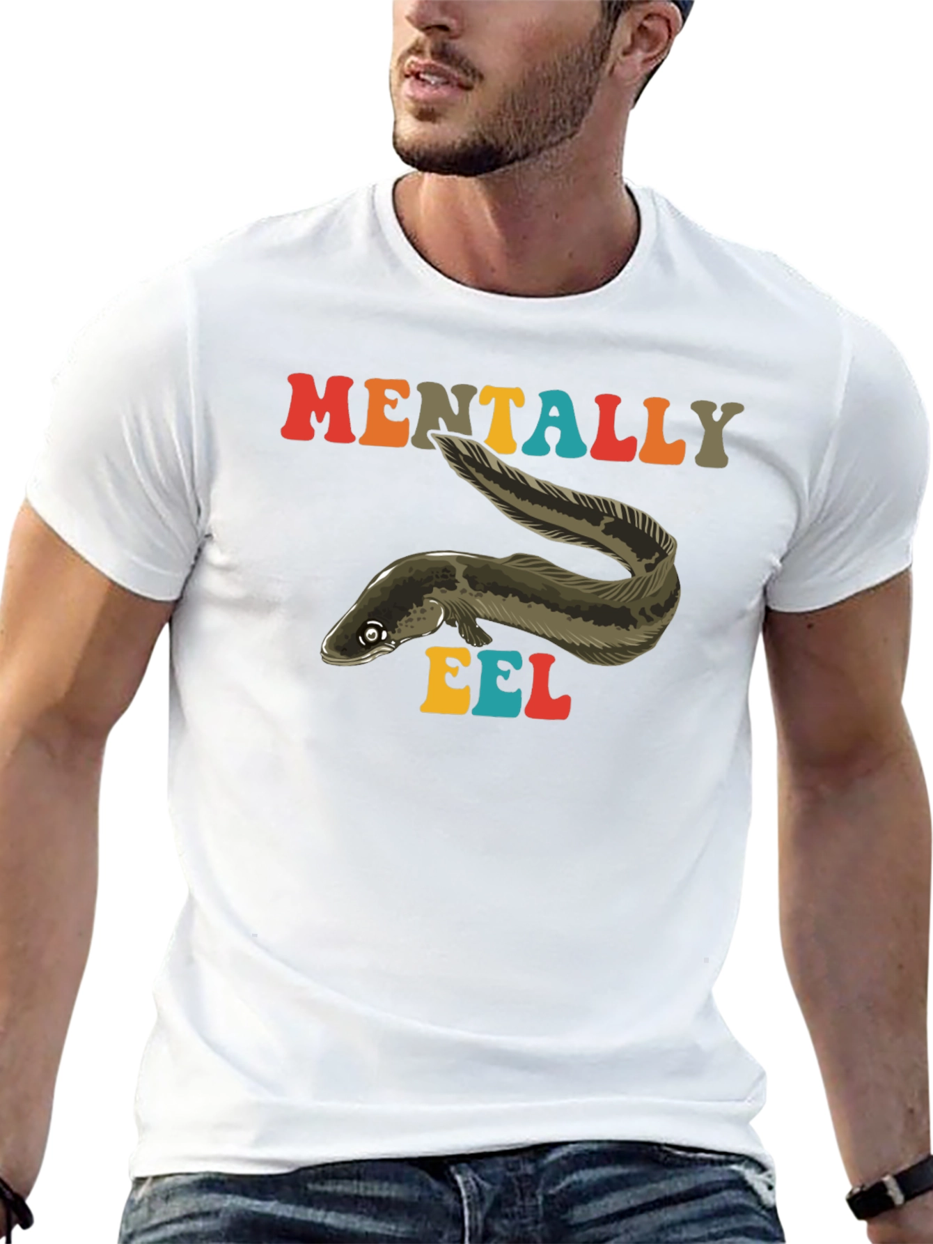 Mentally Eel Funny Graphic T-Shirt