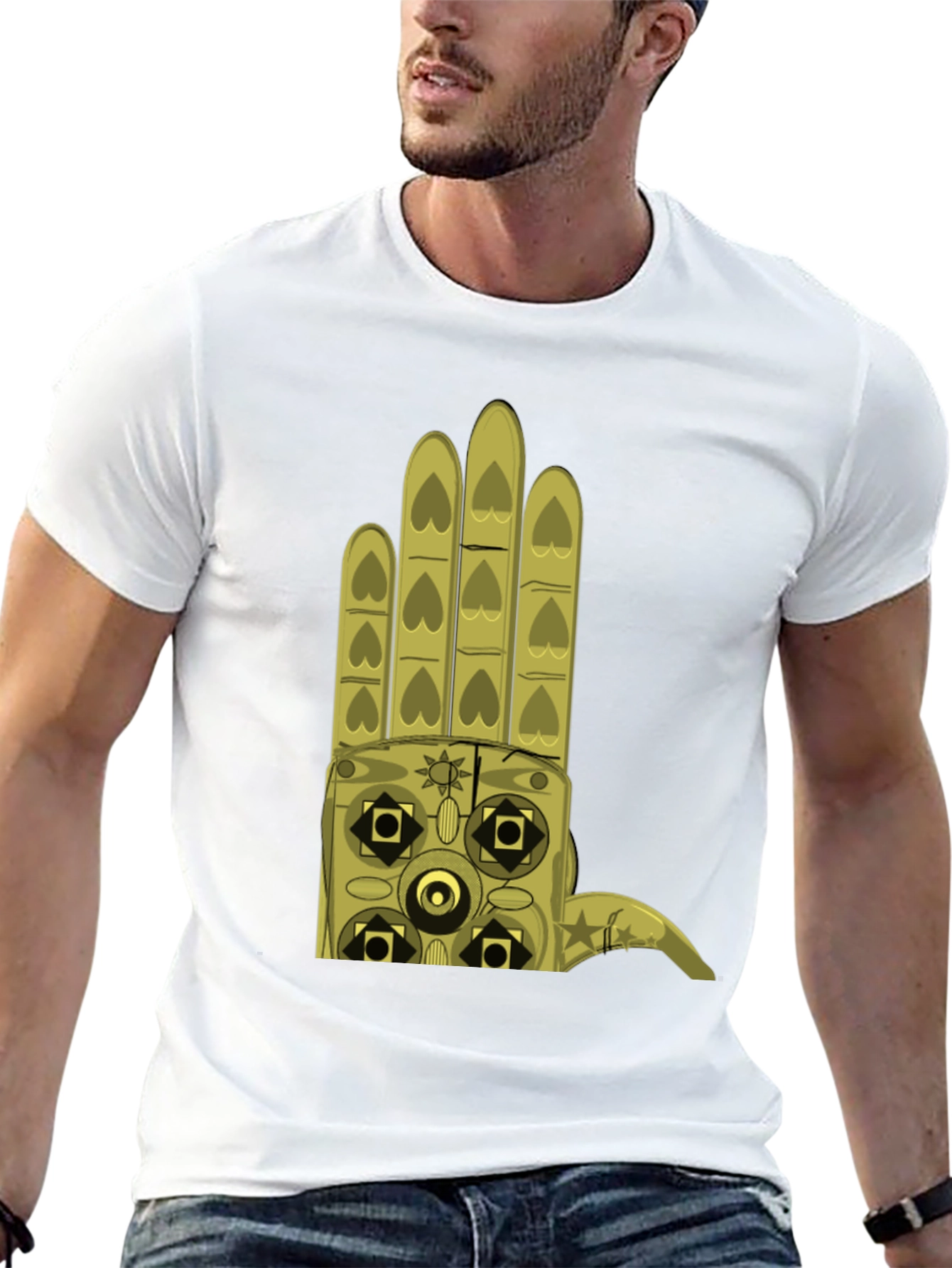 Graphic Hand Print Black T-Shirt