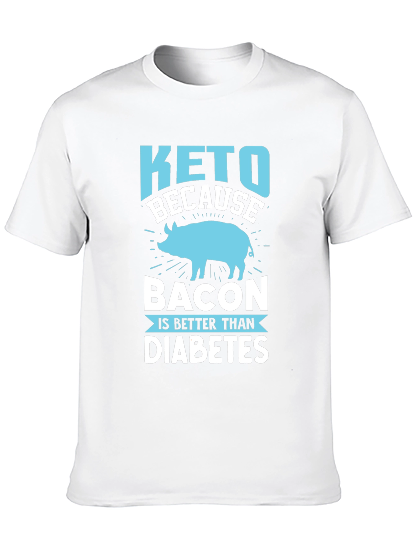 Keto Bacon Better Than Diabetes Black Graphic Tee
