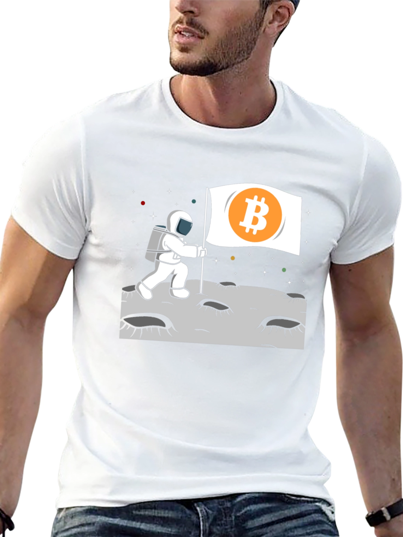 Bitcoin Astronaut Graphic T-Shirt - Crypto To The Moon!