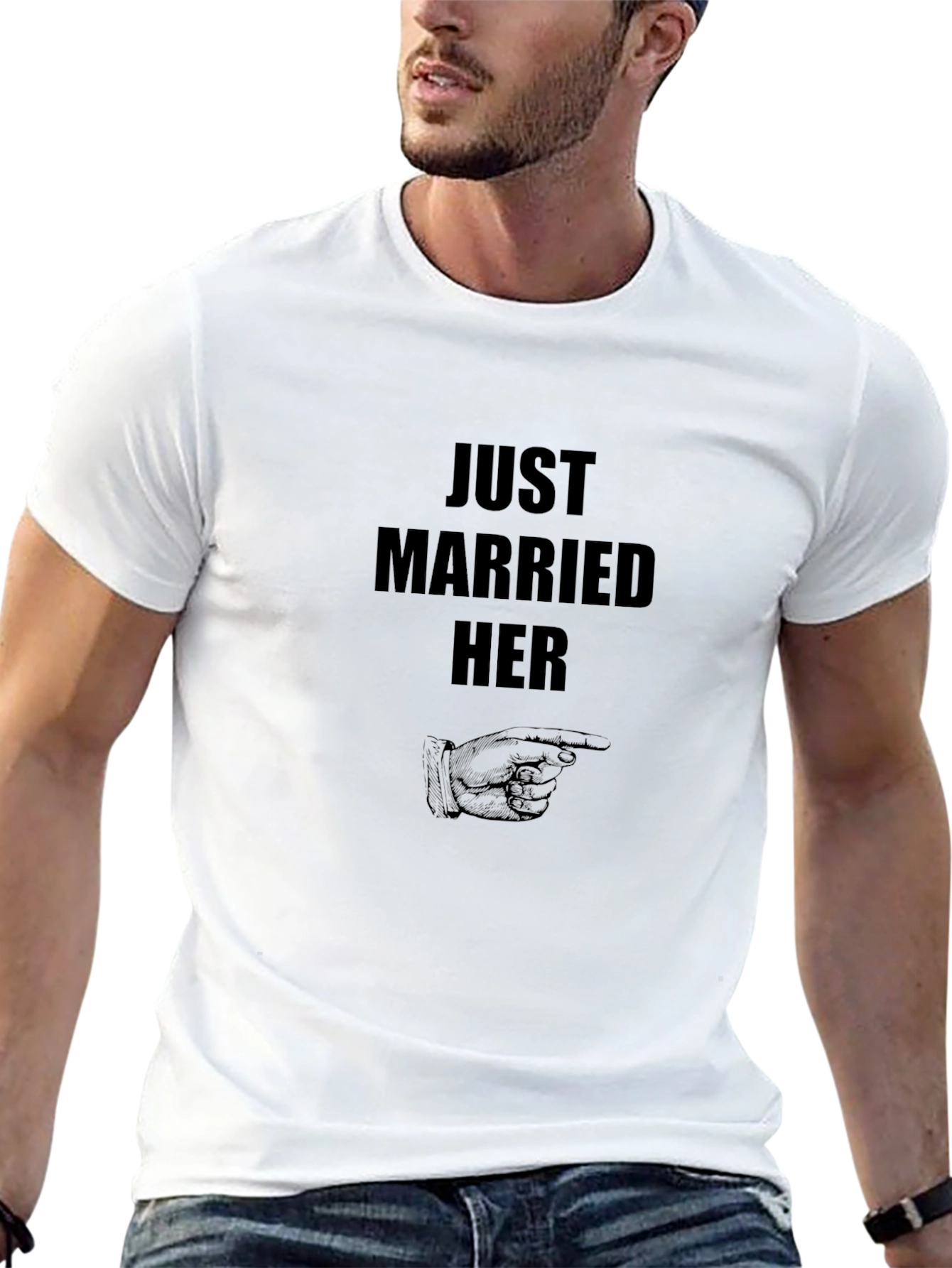Just Married Her - Novelty T-Shirt