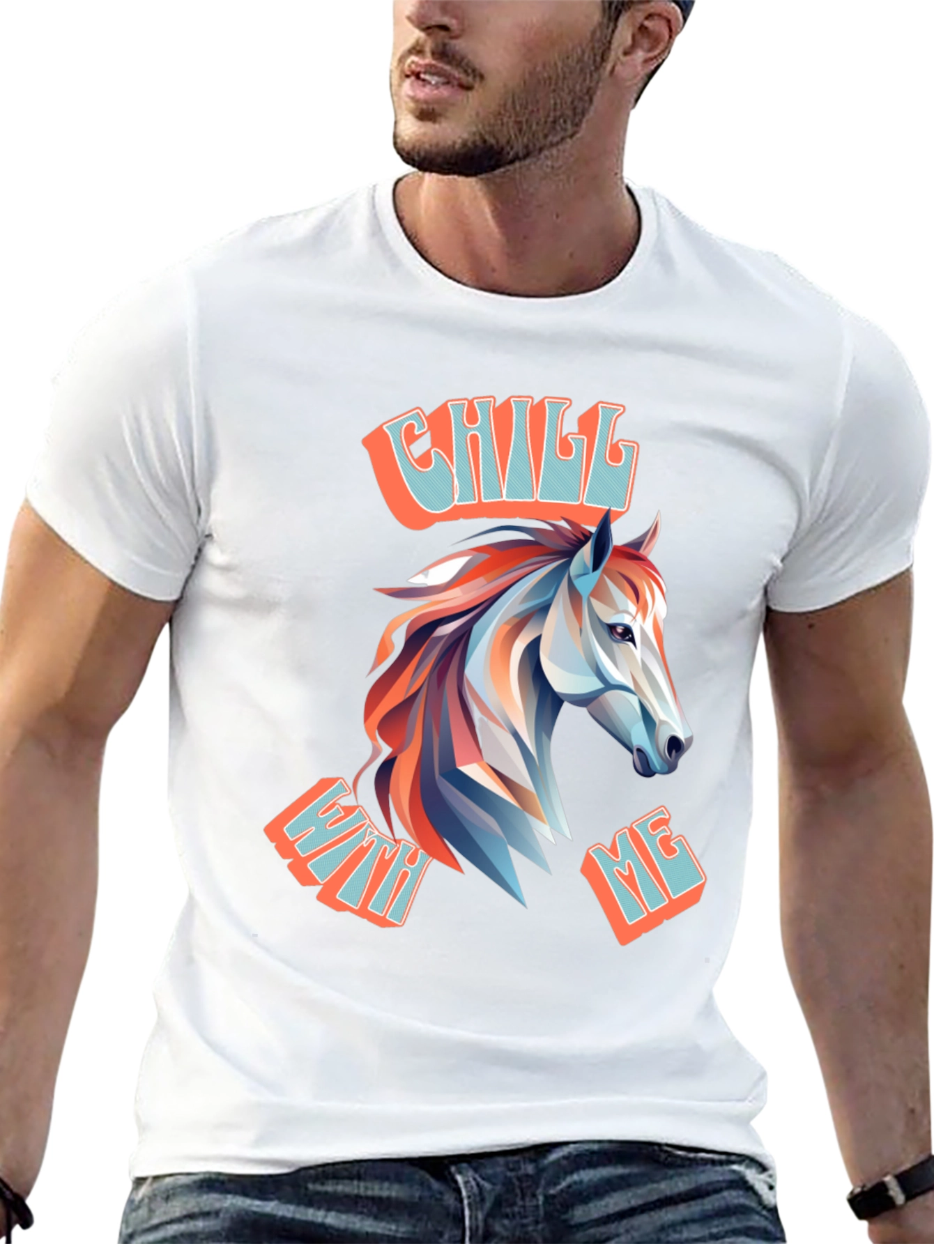Chill With Me Horse Graphic T-Shirt