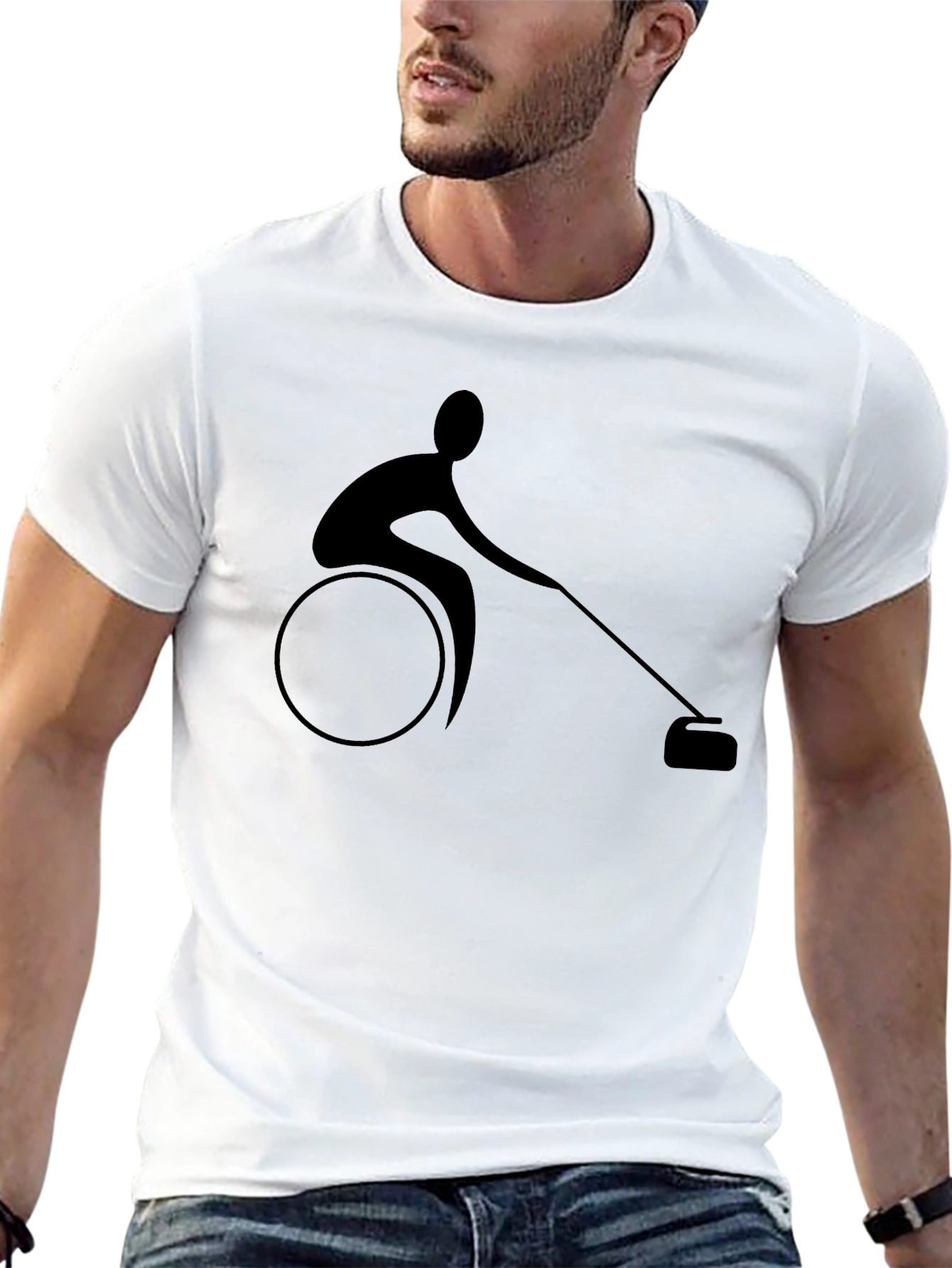 Curling Wheelchair Athlete T-Shirt