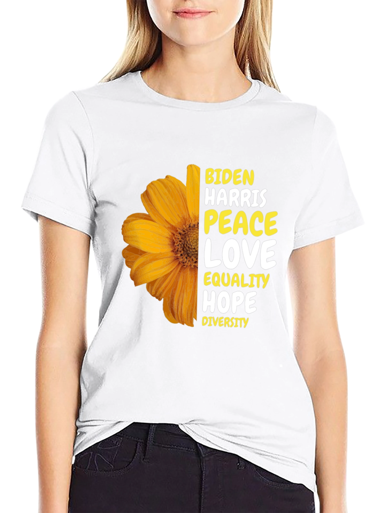 Biden Harris Peace Love Equality T-Shirt