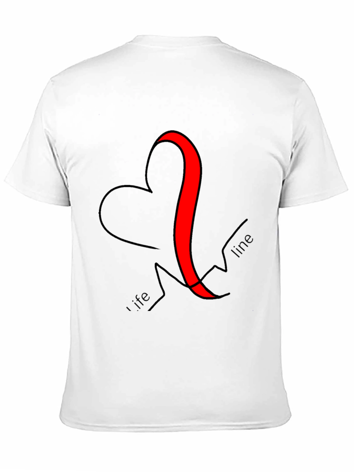 Heart Lifeline Graphic Tee - Modern Comfort