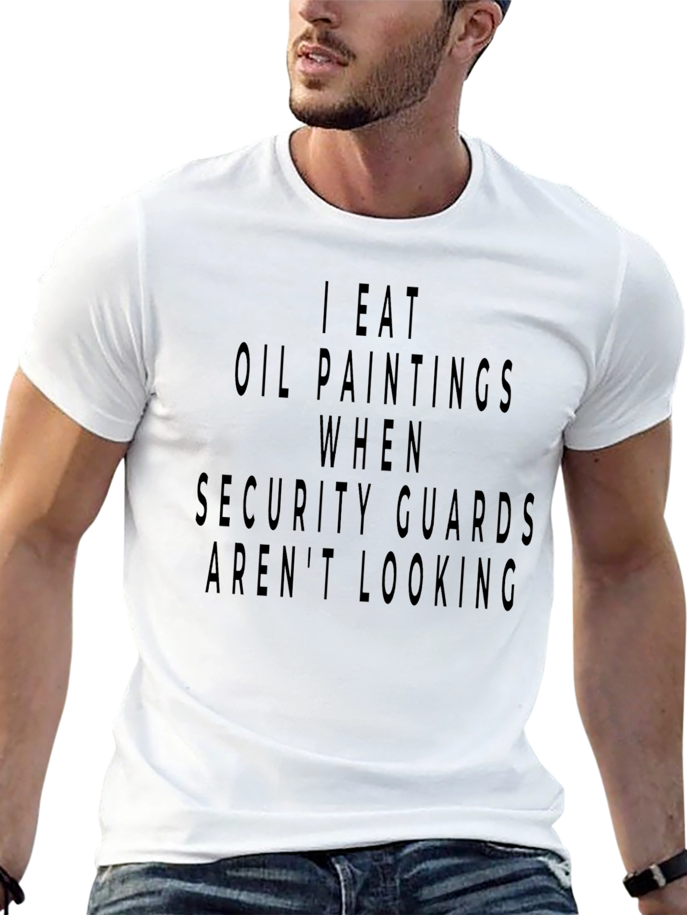 I Eat Oil Paintings Mens Black T-Shirt