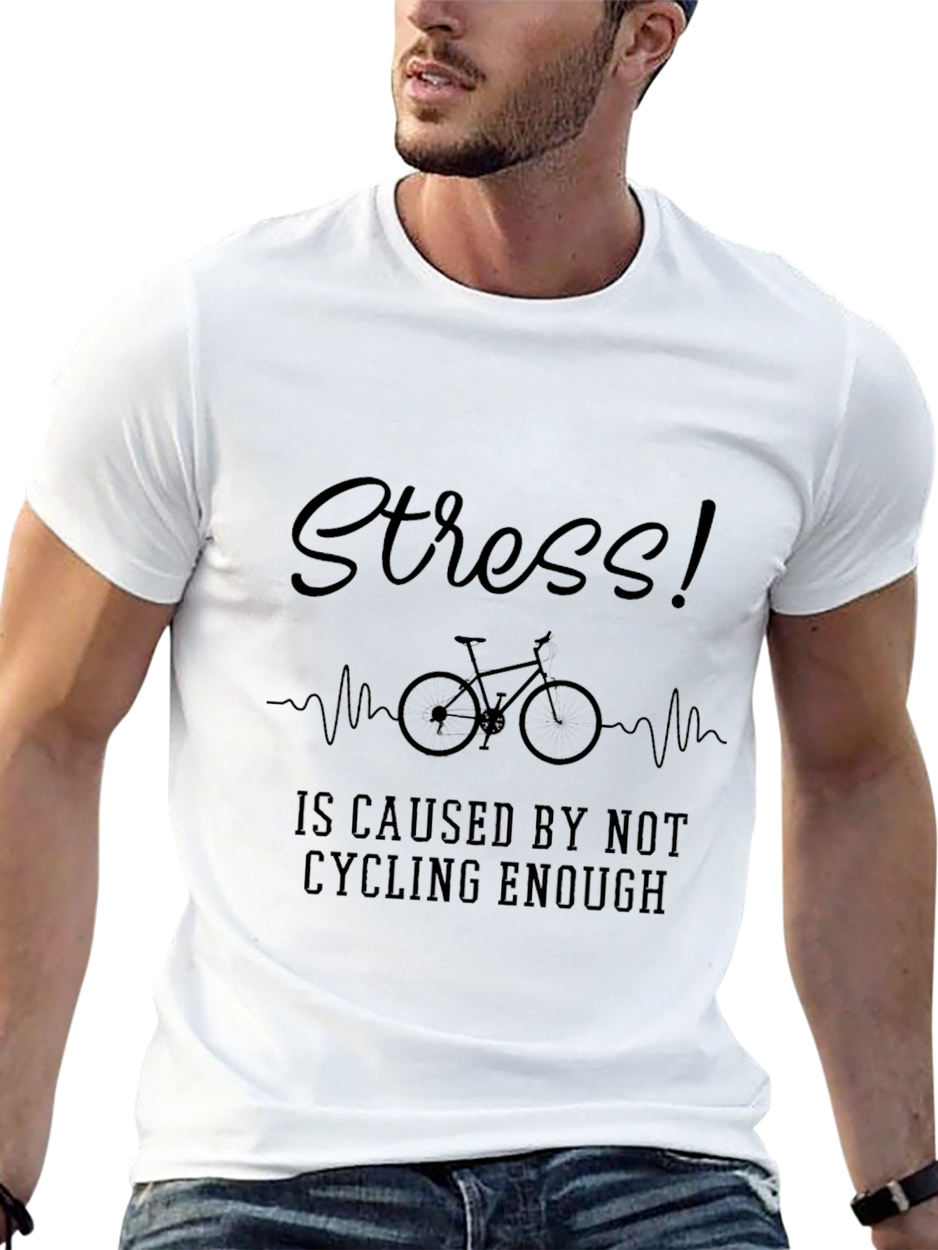 Cycling Stress Relief Graphic T-Shirt
