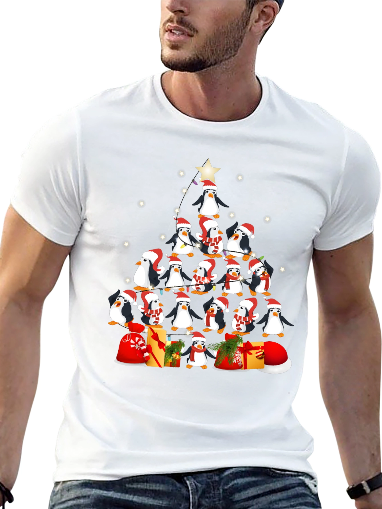 Penguin Christmas Tree T-Shirt