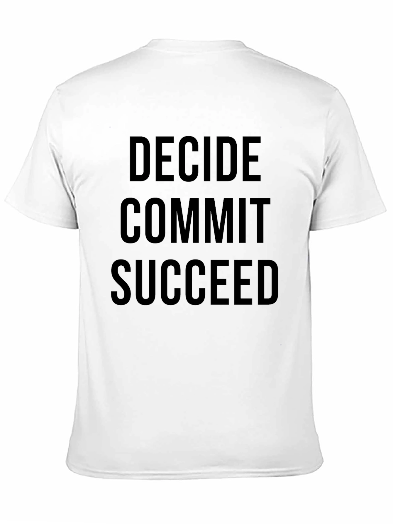 Decide Commit Succeed Mens Black Graphic Tee