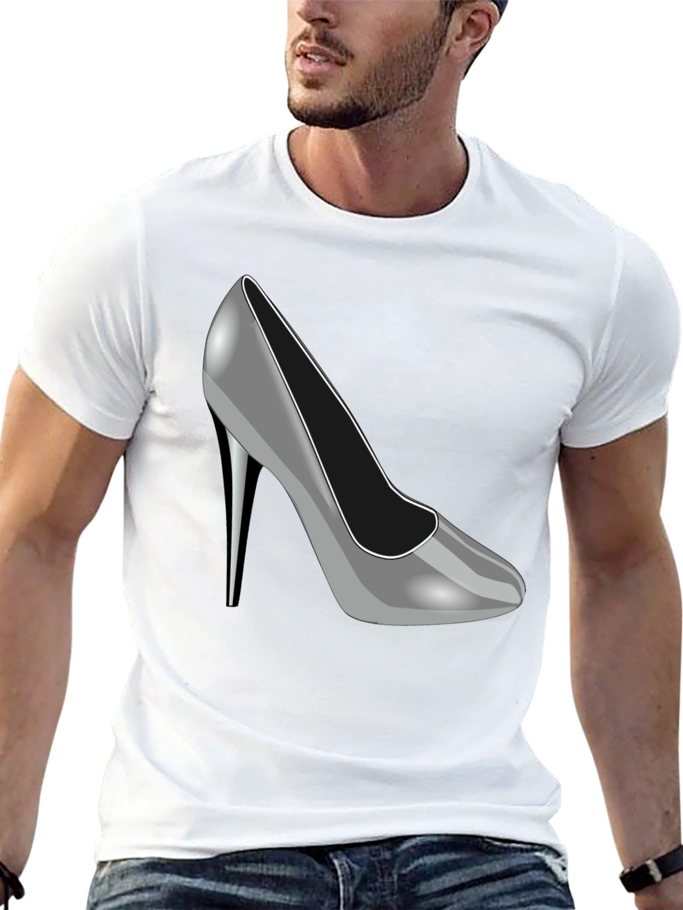 High Heel Graphic Tee - Stylish Womens Shoe T-Shirt