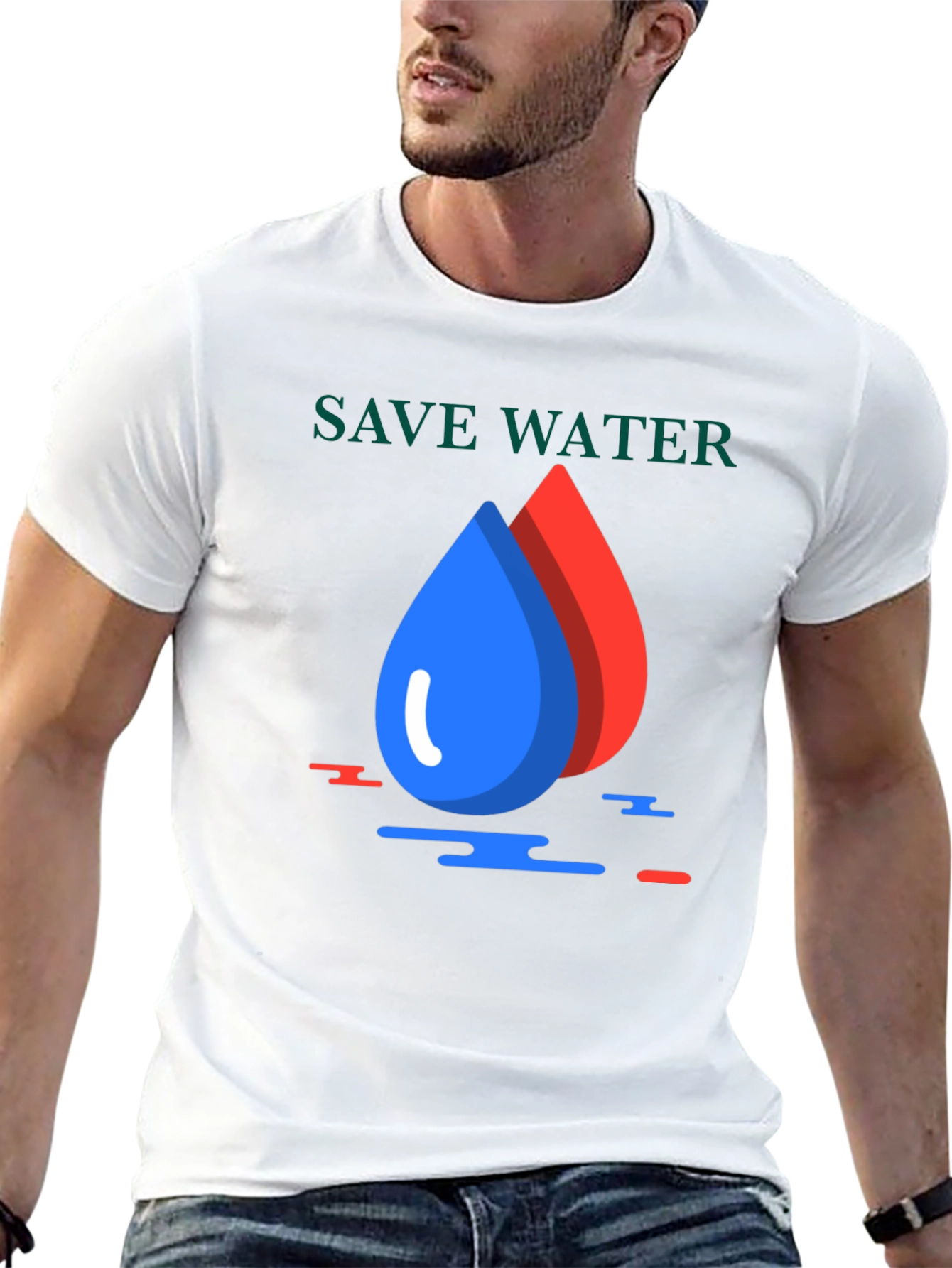 Save Water Graphic Tee - Eco-Friendly Statement Shirt