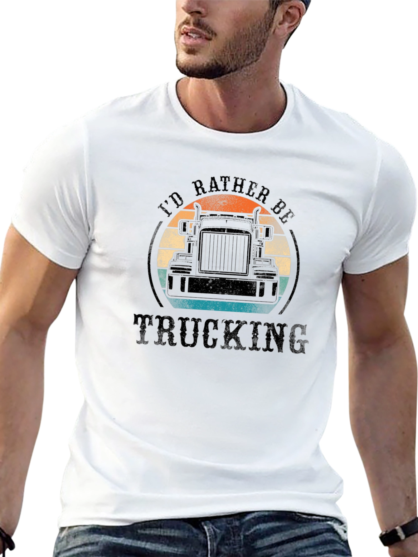 Trucking T-Shirt - Id Rather Be Trucking