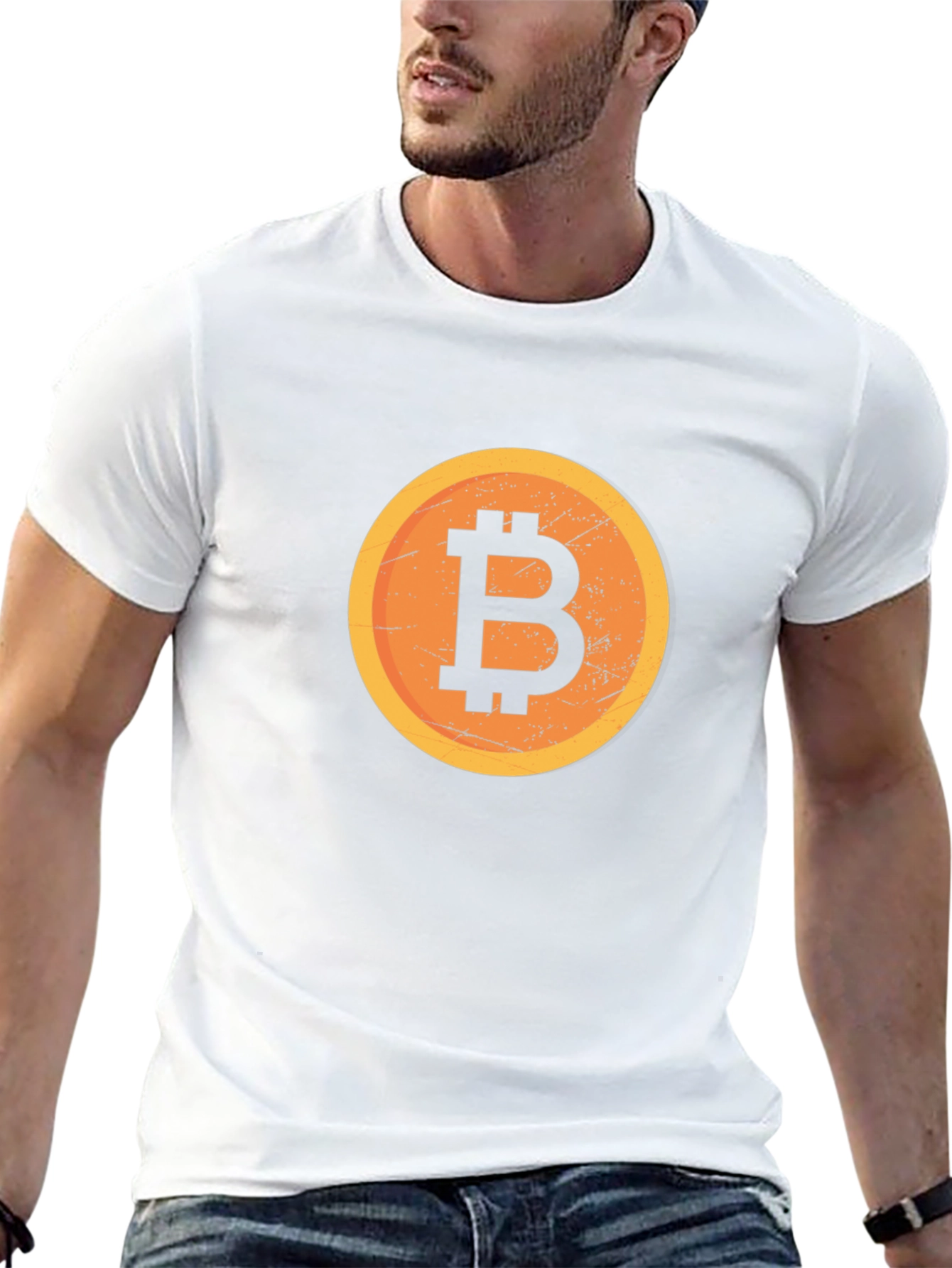 Bitcoin Logo Graphic Black T-Shirt