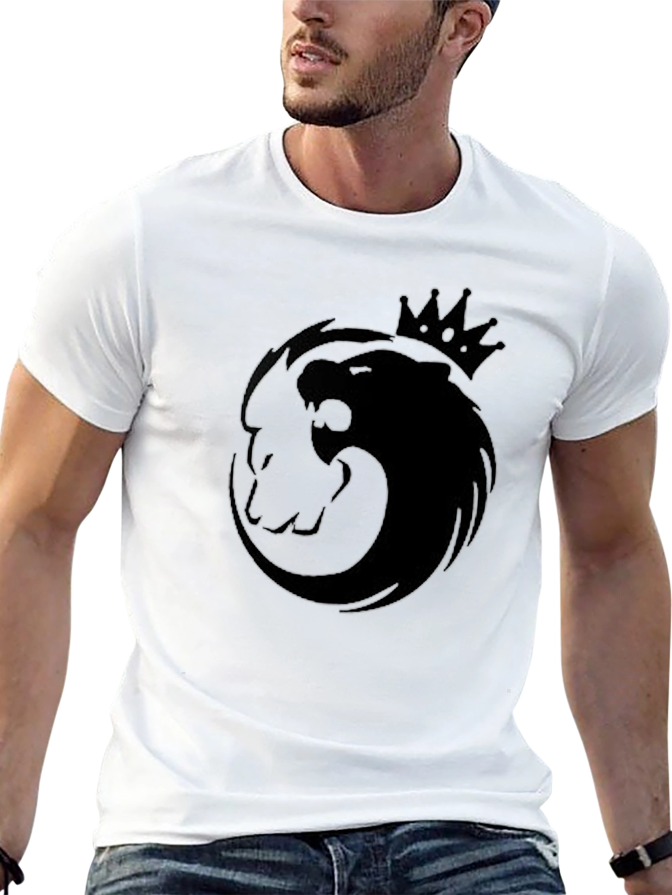 King Lion Graphic T-Shirt - Black