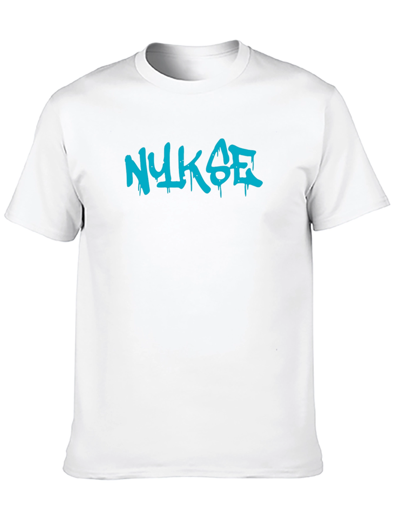 Nukoe Graphic Print Crew Neck T-Shirt - Black