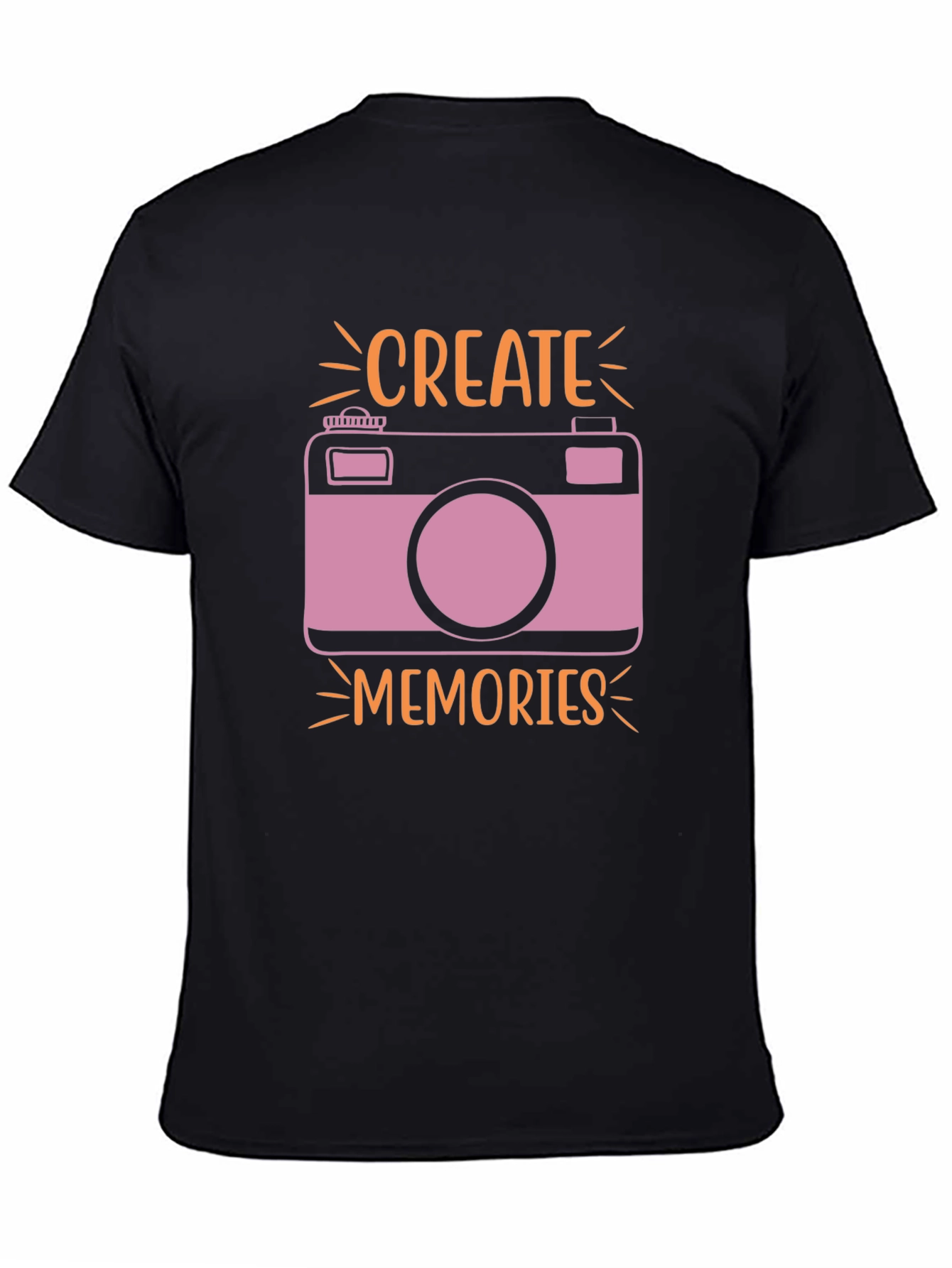 Create Memories Camera Graphic Tee - Black