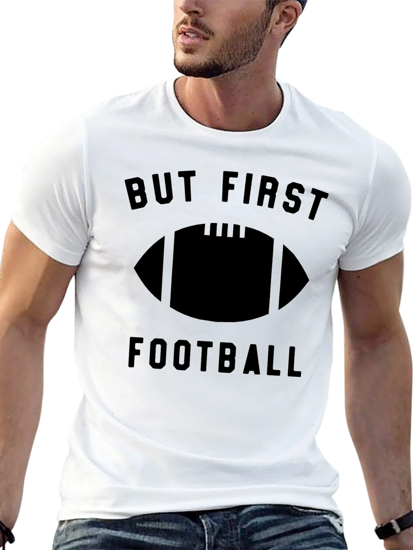 But First Football Graphic T-Shirt