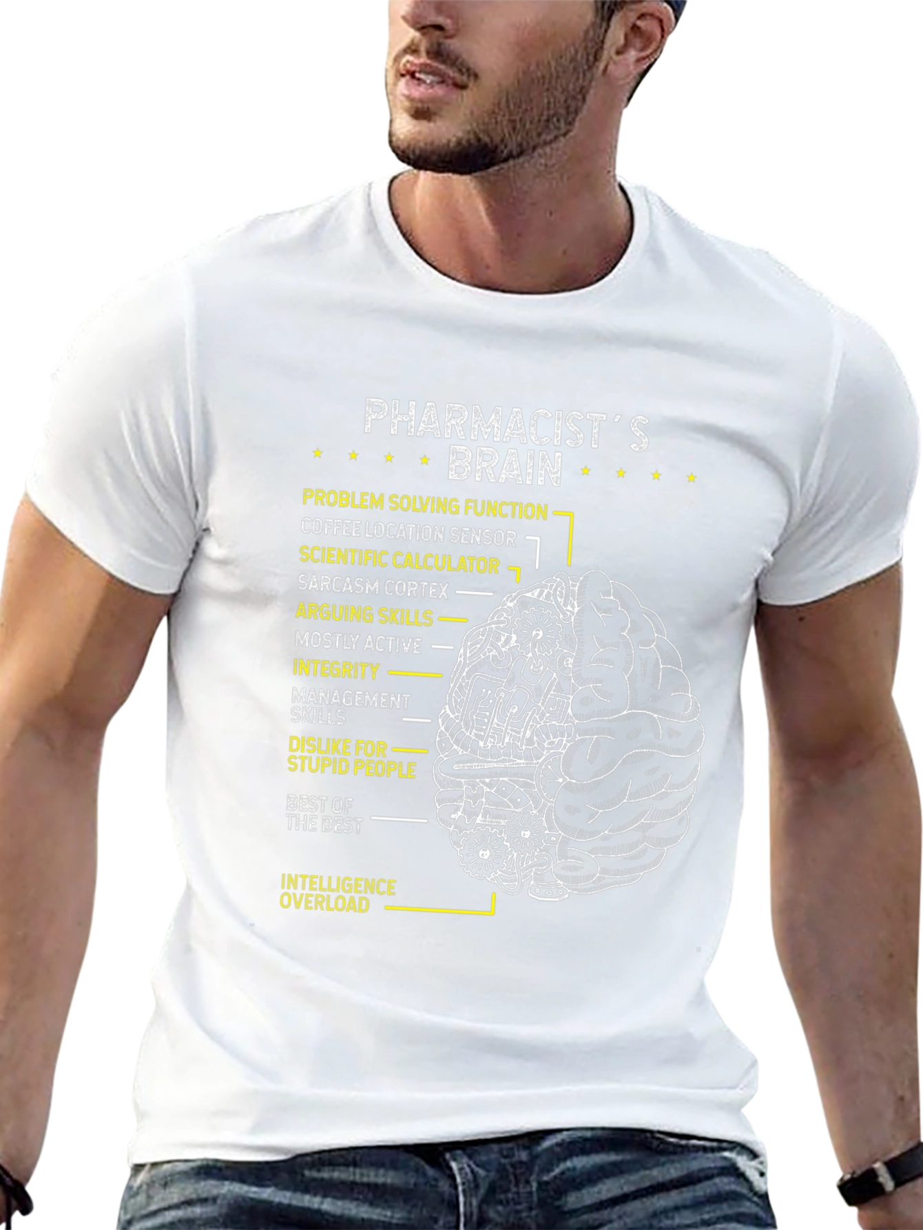 Pharmacists Brain T-Shirt - Funny & Smart!
