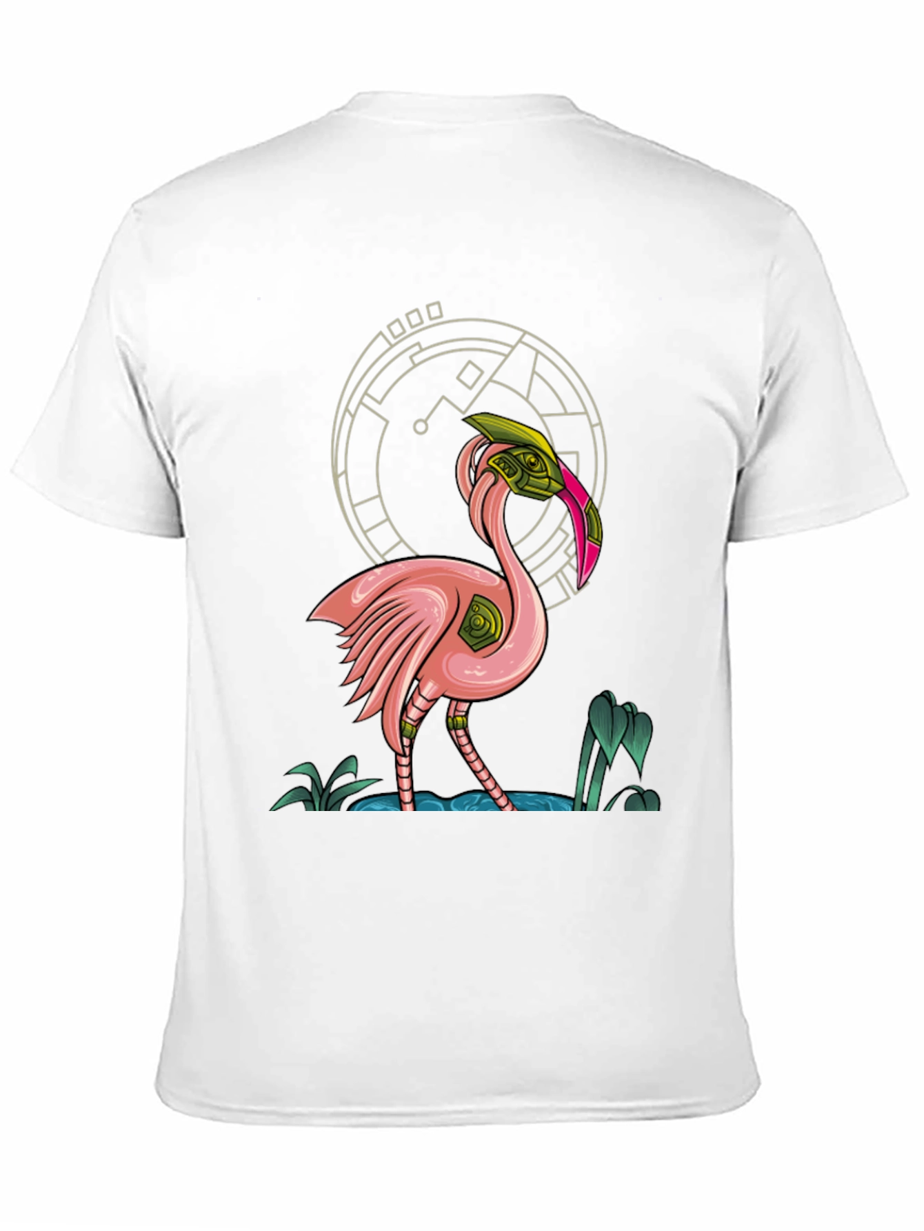 Cyberpunk Flamingo Graphic T-Shirt