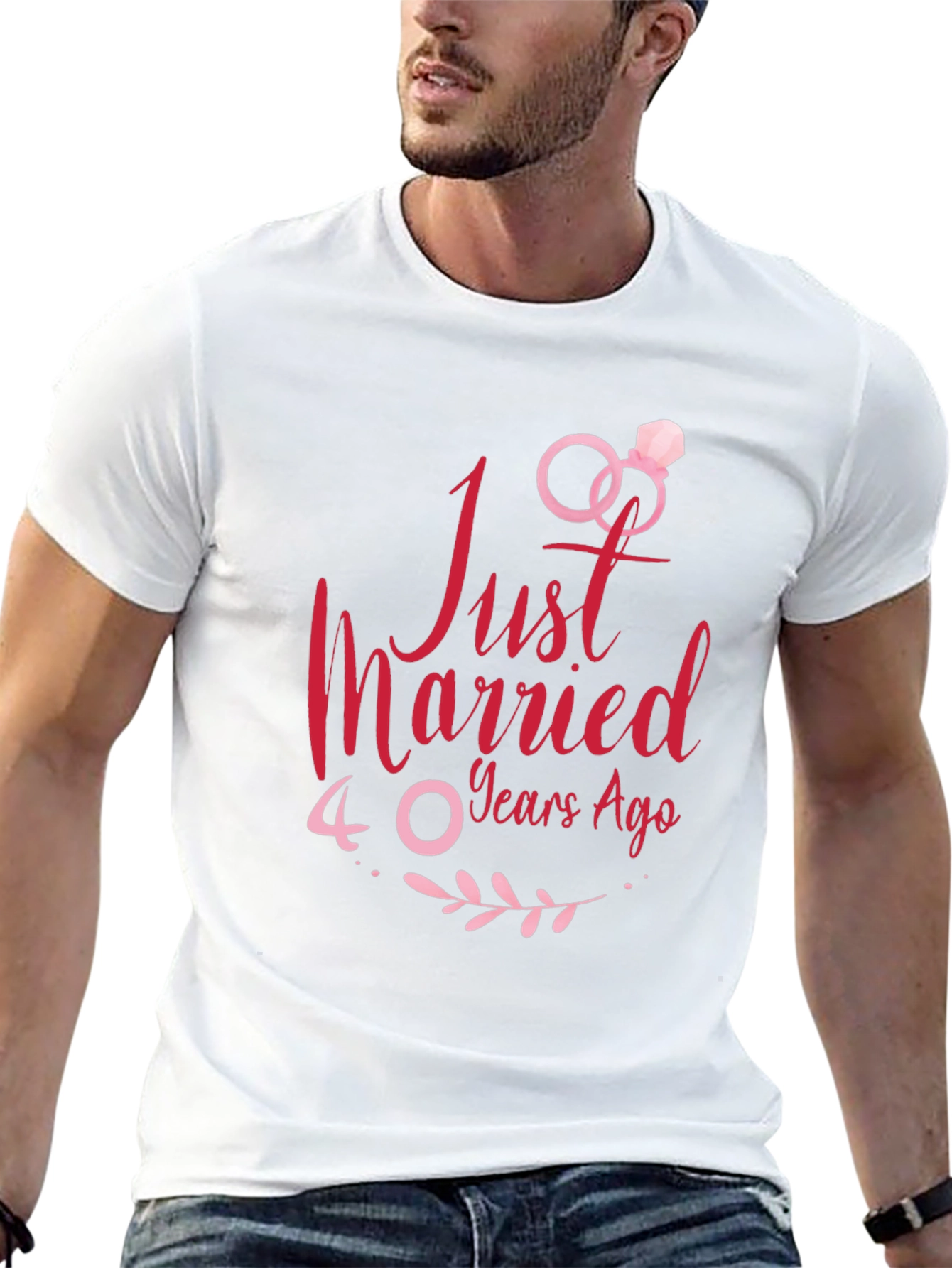Just Married 40 Years Ago Anniversary T-Shirt