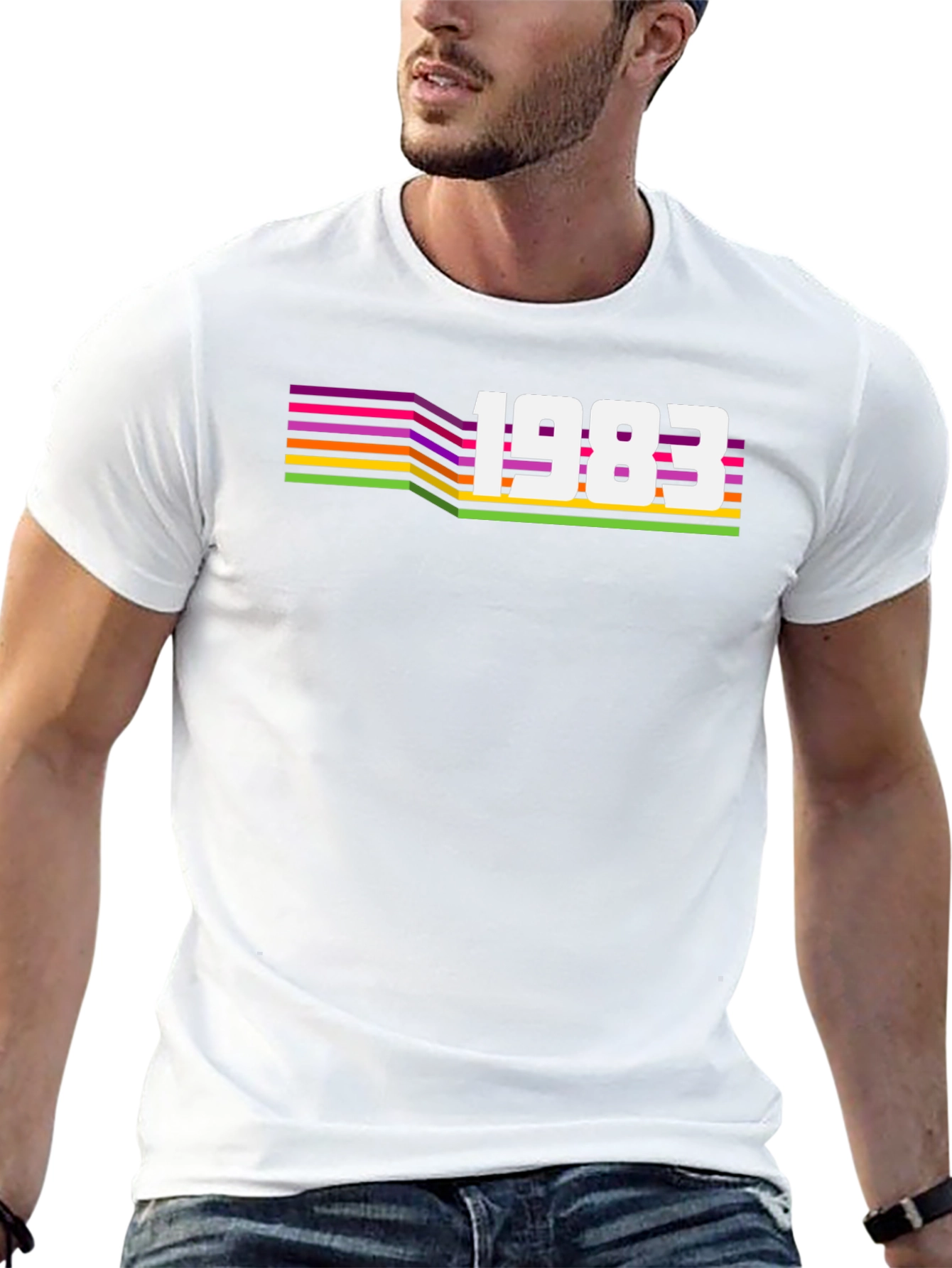 Retro 1983 Graphic Tee - Black