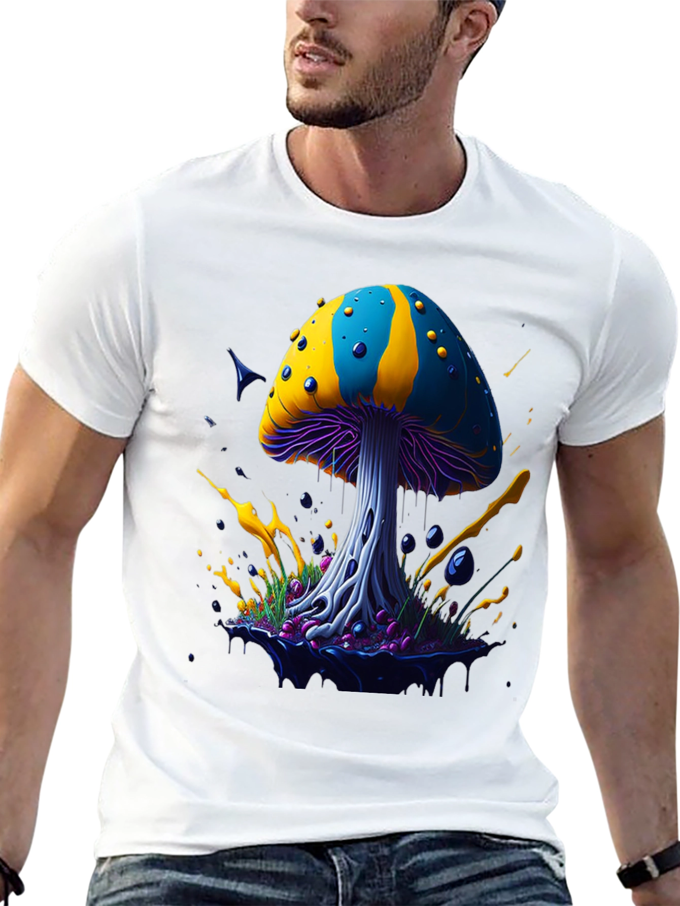 Psychedelic Mushroom Graphic Tee