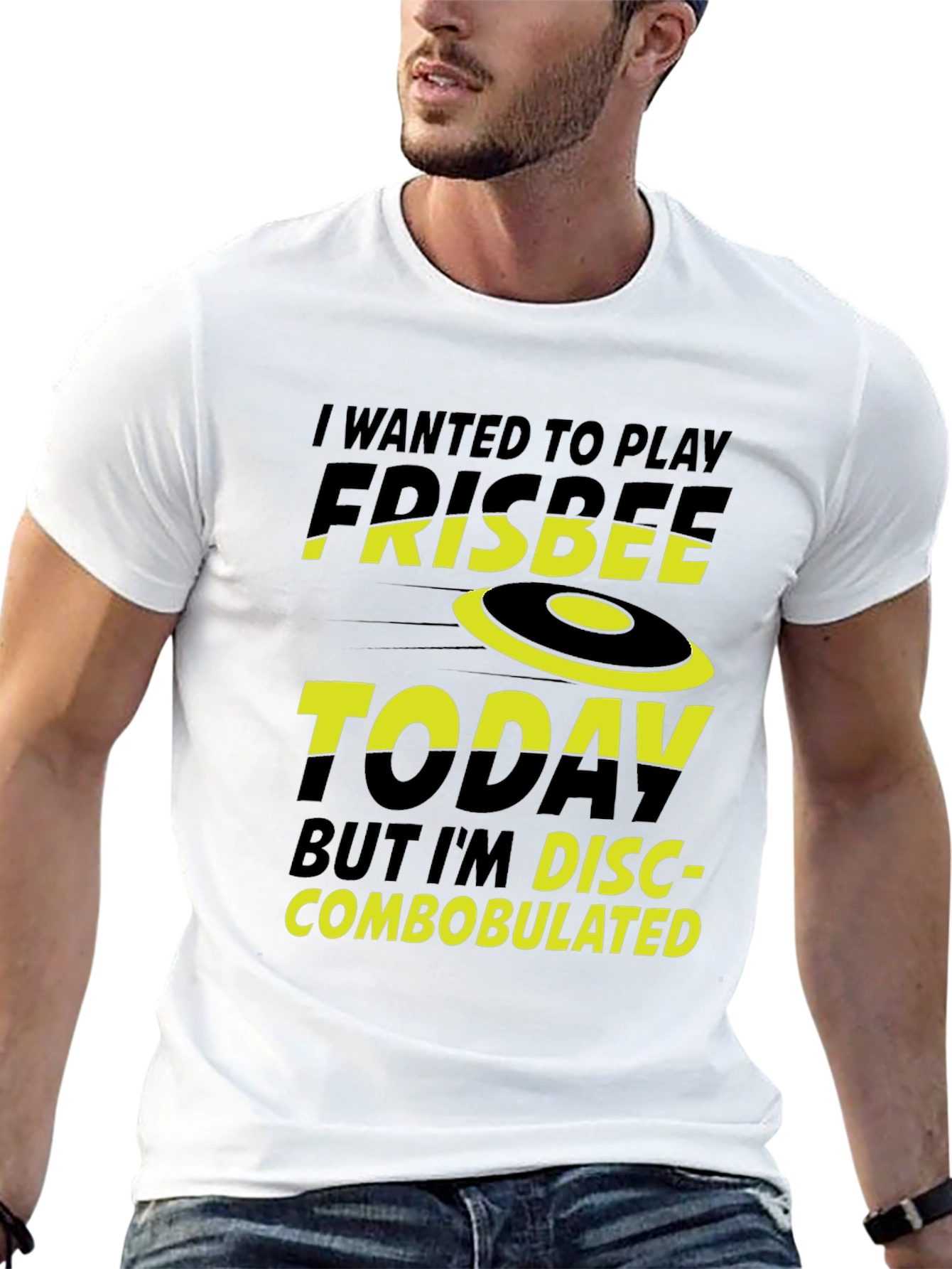 Funny Frisbee T-Shirt - Disc-combobulated