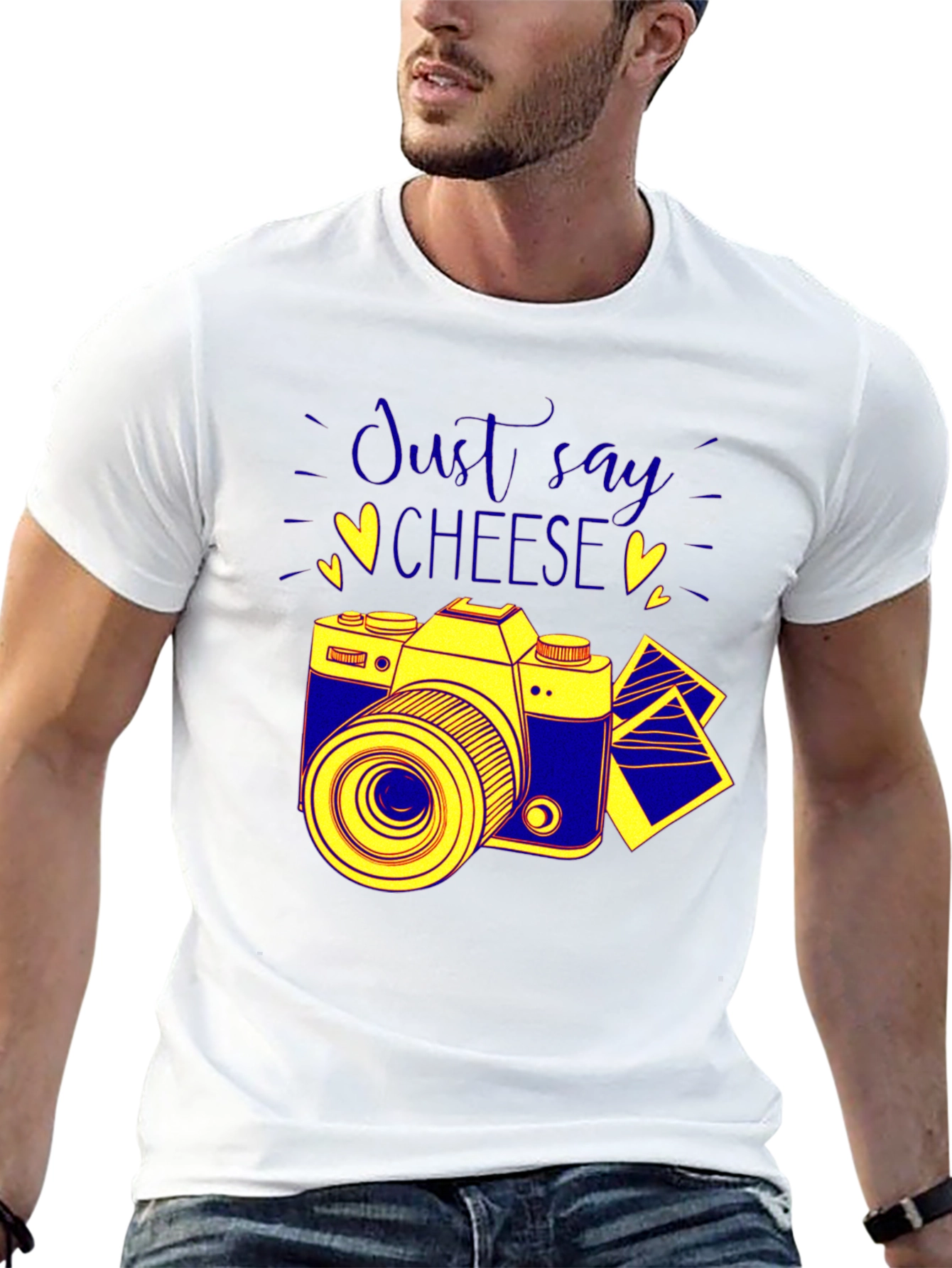 Just Say Cheese Camera Graphic T-Shirt