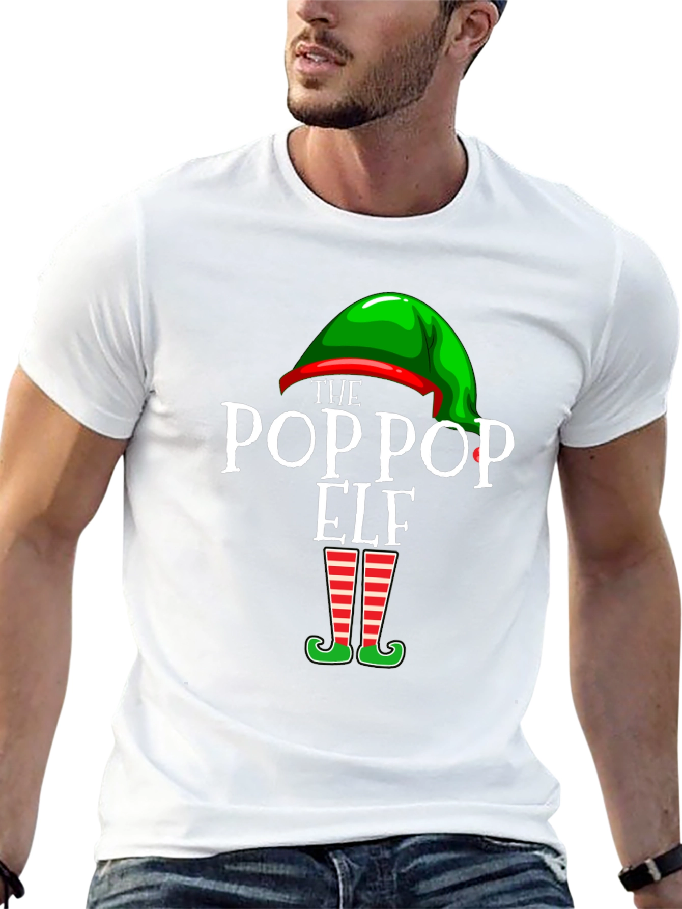 Pop Pop Elf Christmas T-Shirt