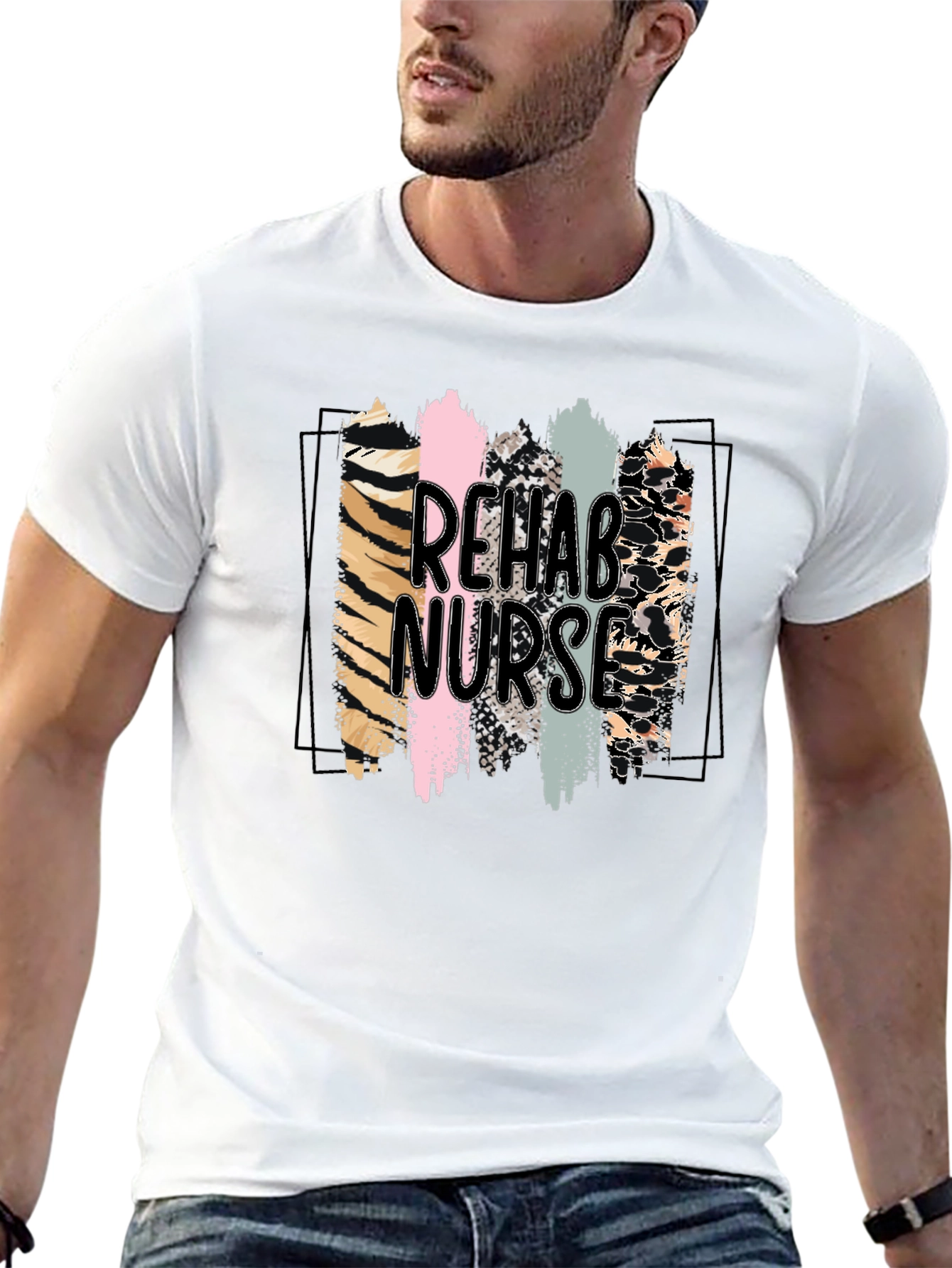 Rehab Nurse Brush Stroke Graphic T-Shirt
