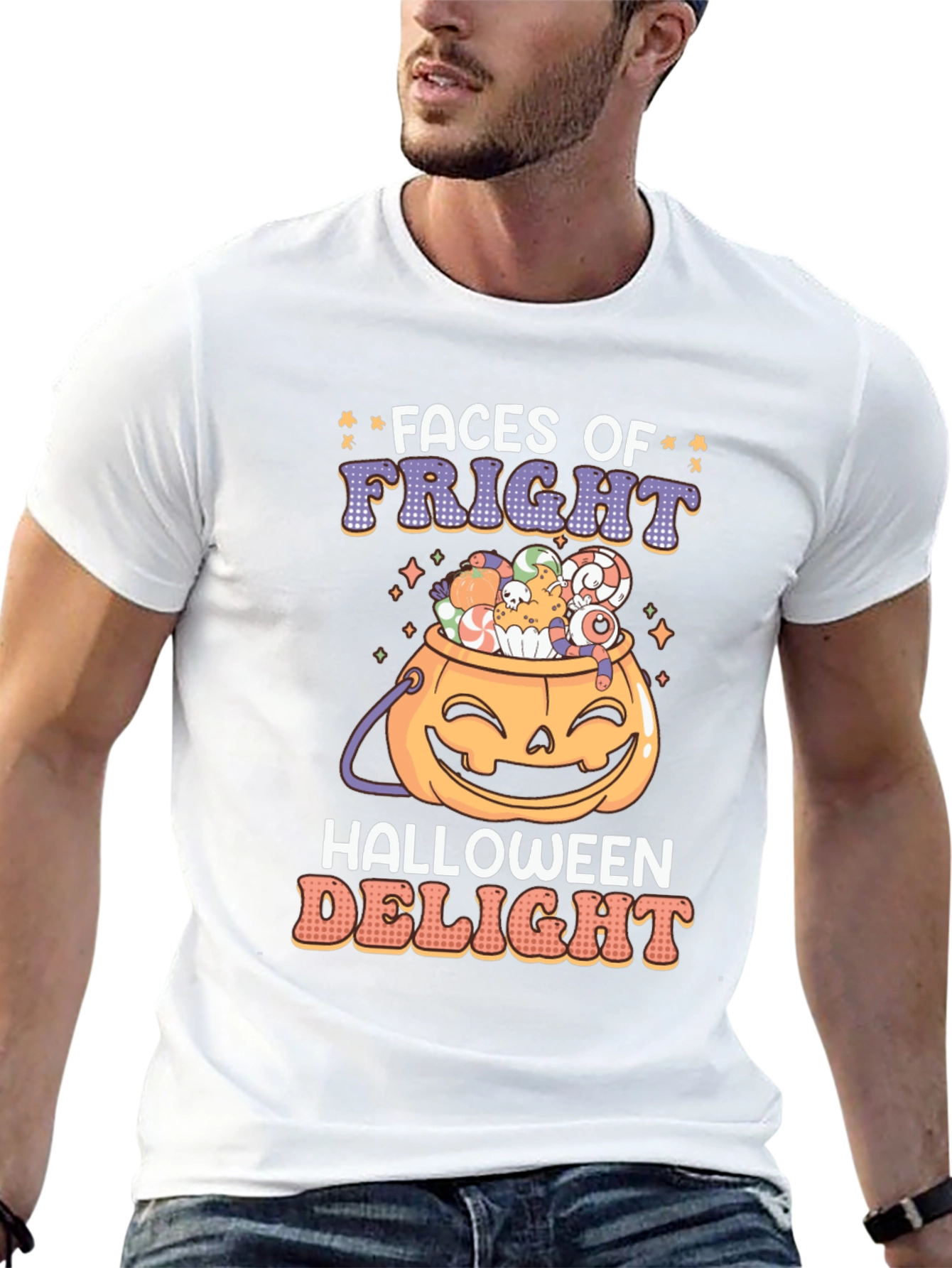 Faces of Fright Halloween Graphic Tee