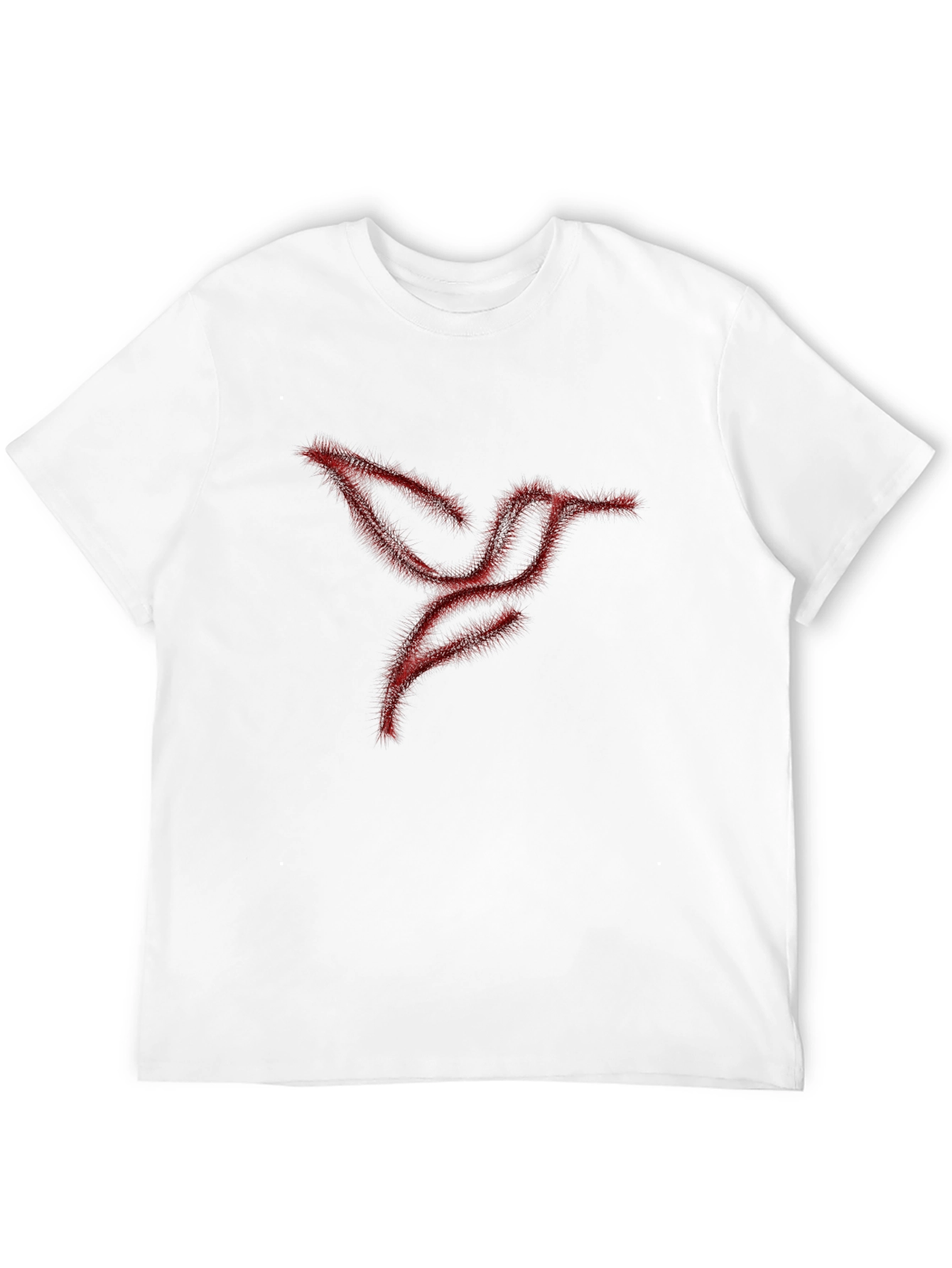Edgy Red Graphic Print Black Tee