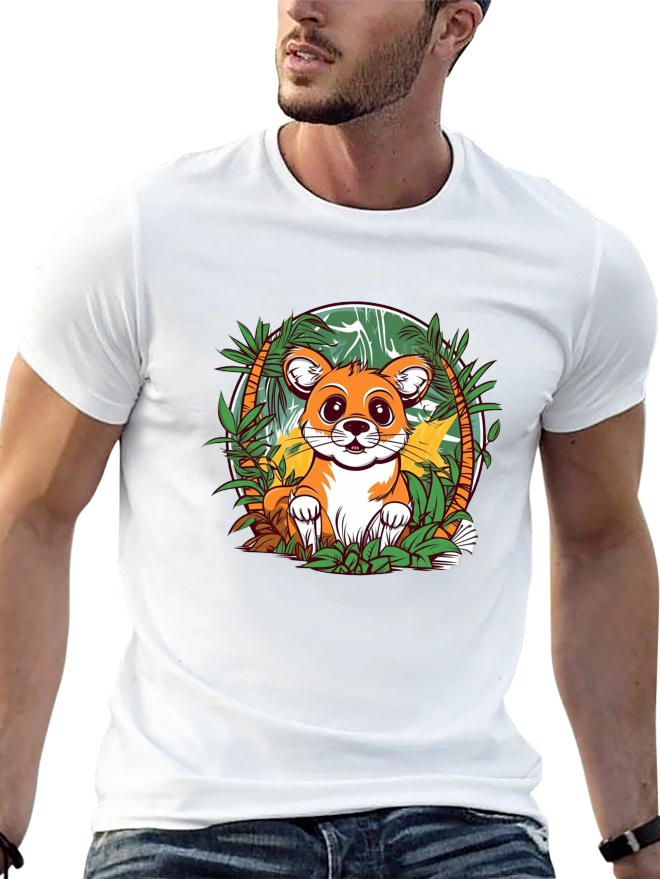 Cute Fox Graphic Tee - Jungle Adventure