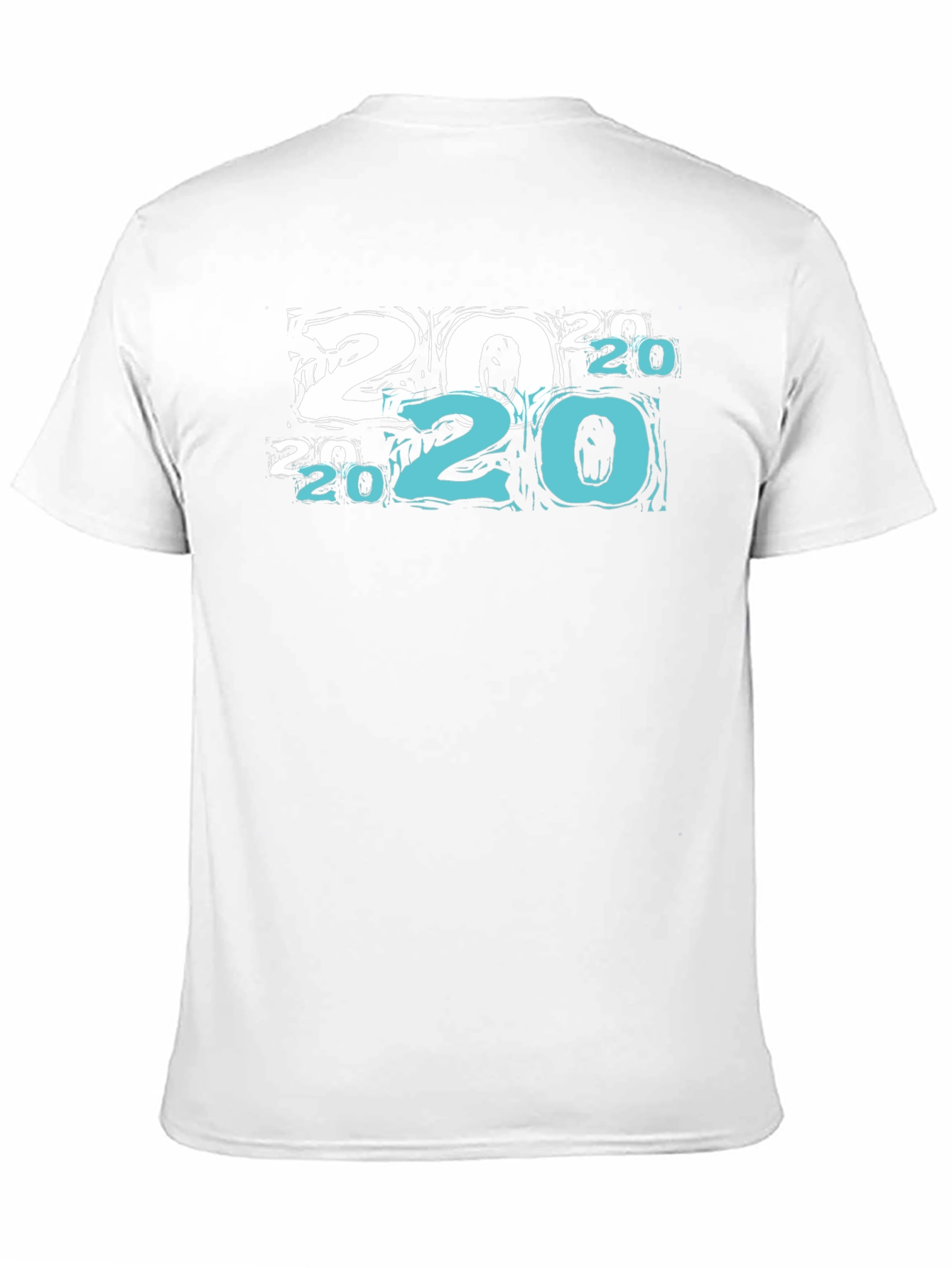 Modern 2020 Graphic Print Black T-Shirt
