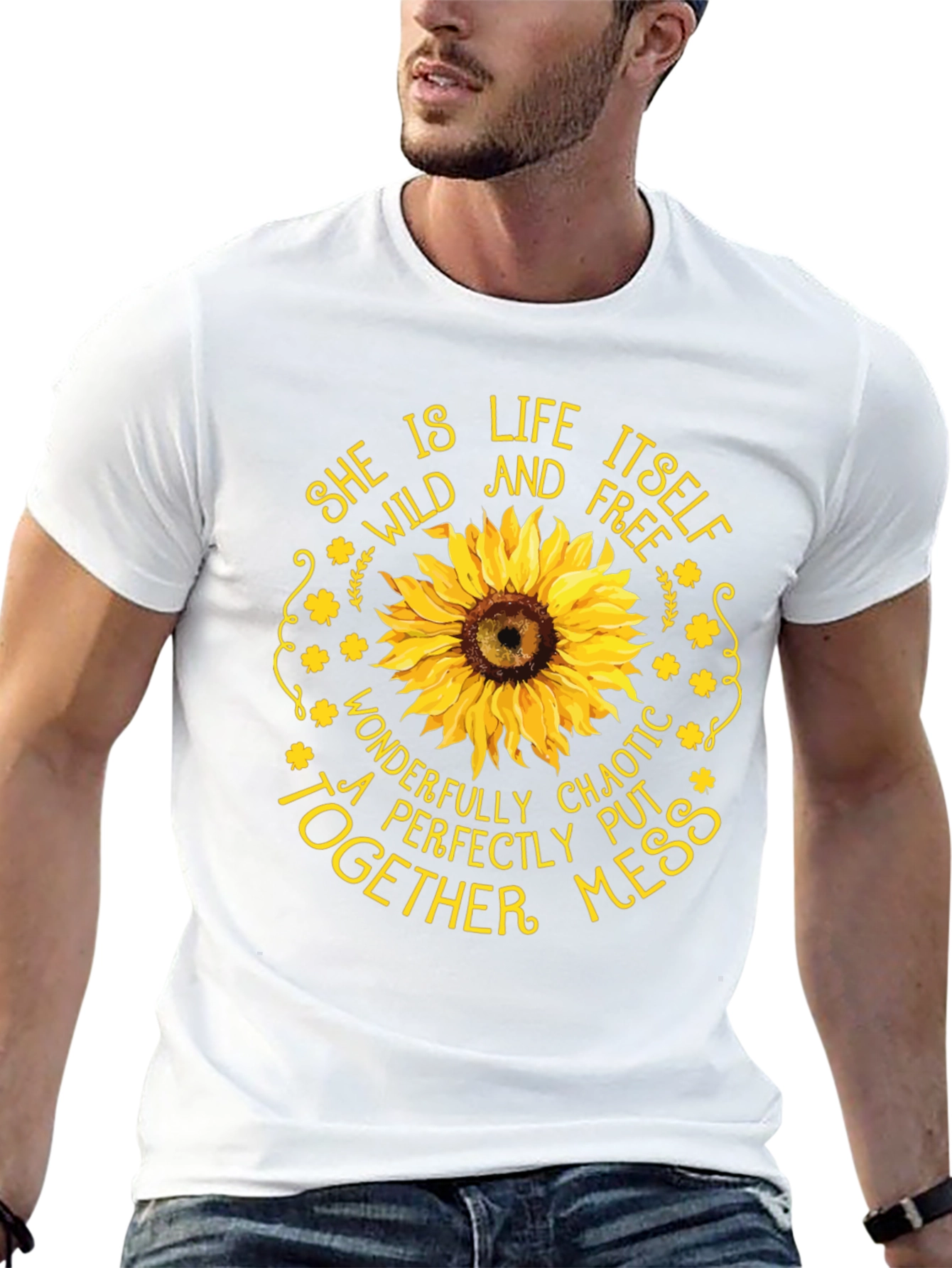 She is Life Sunflower Graphic T-Shirt