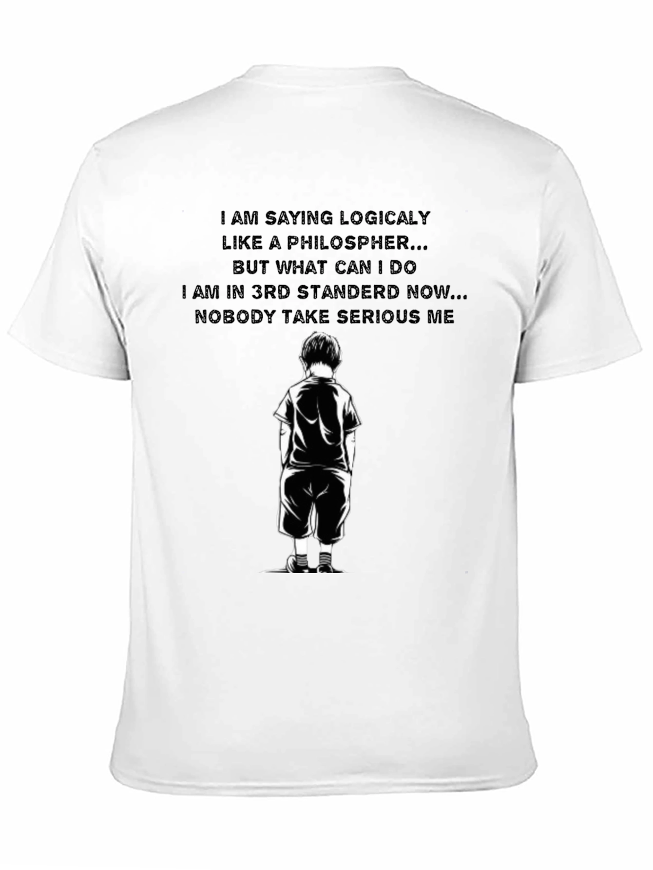 Philosopher Kid Black T-Shirt