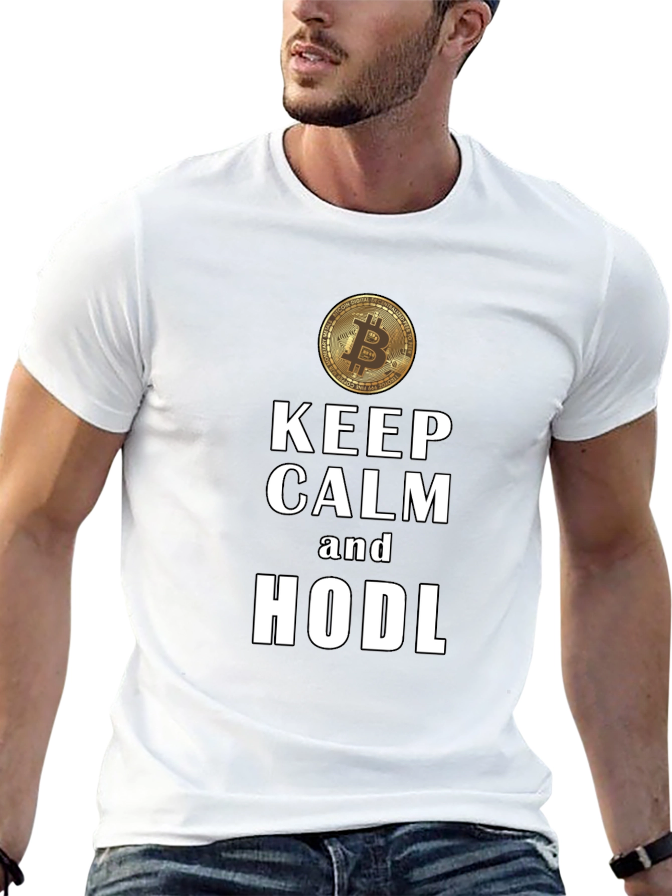 Keep Calm and HODL Bitcoin Crypto T-Shirt