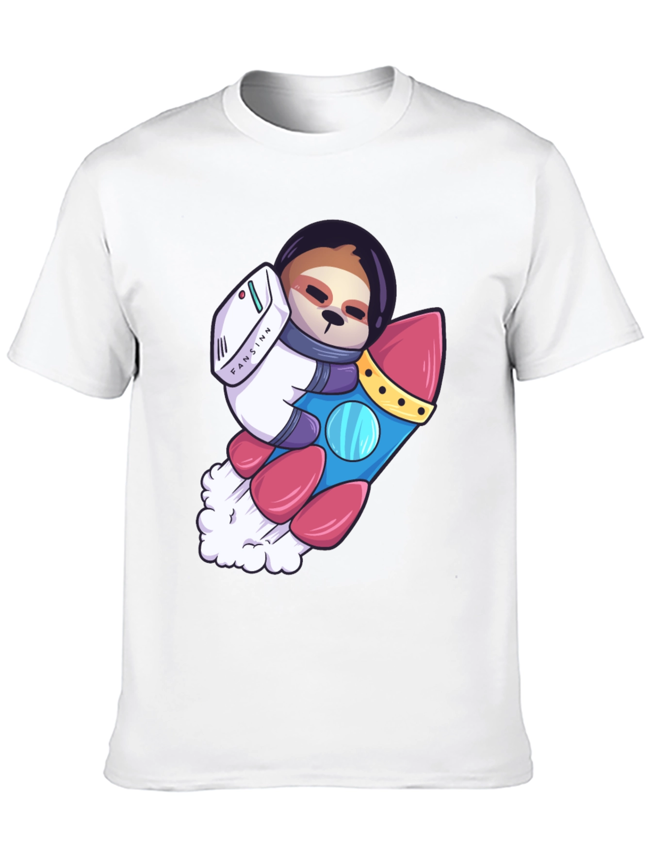 Sloth Astronaut Graphic Tee - Black