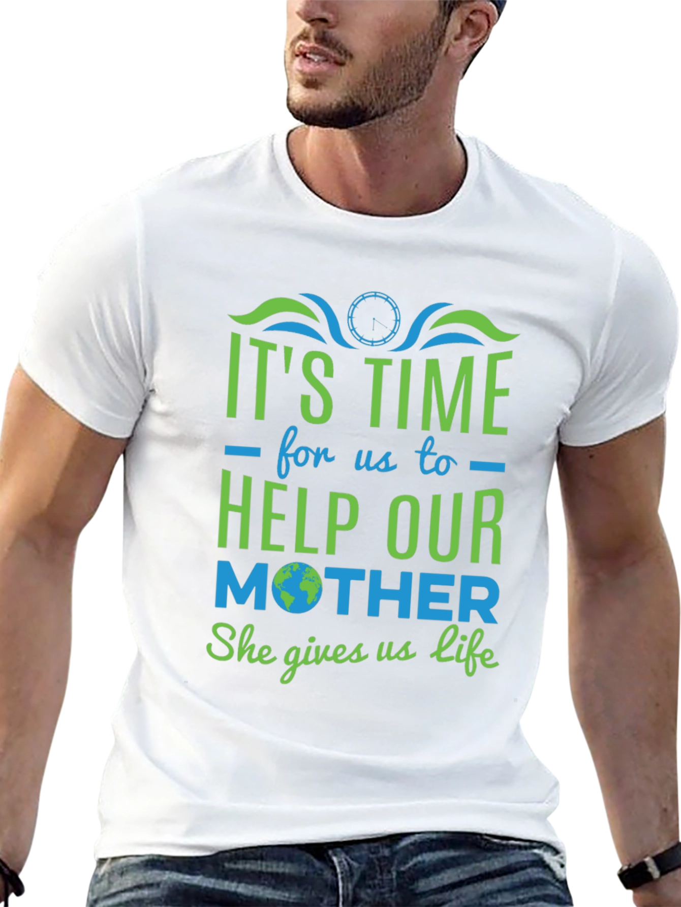 Eco-Friendly Graphic Tee: Help Our Mother