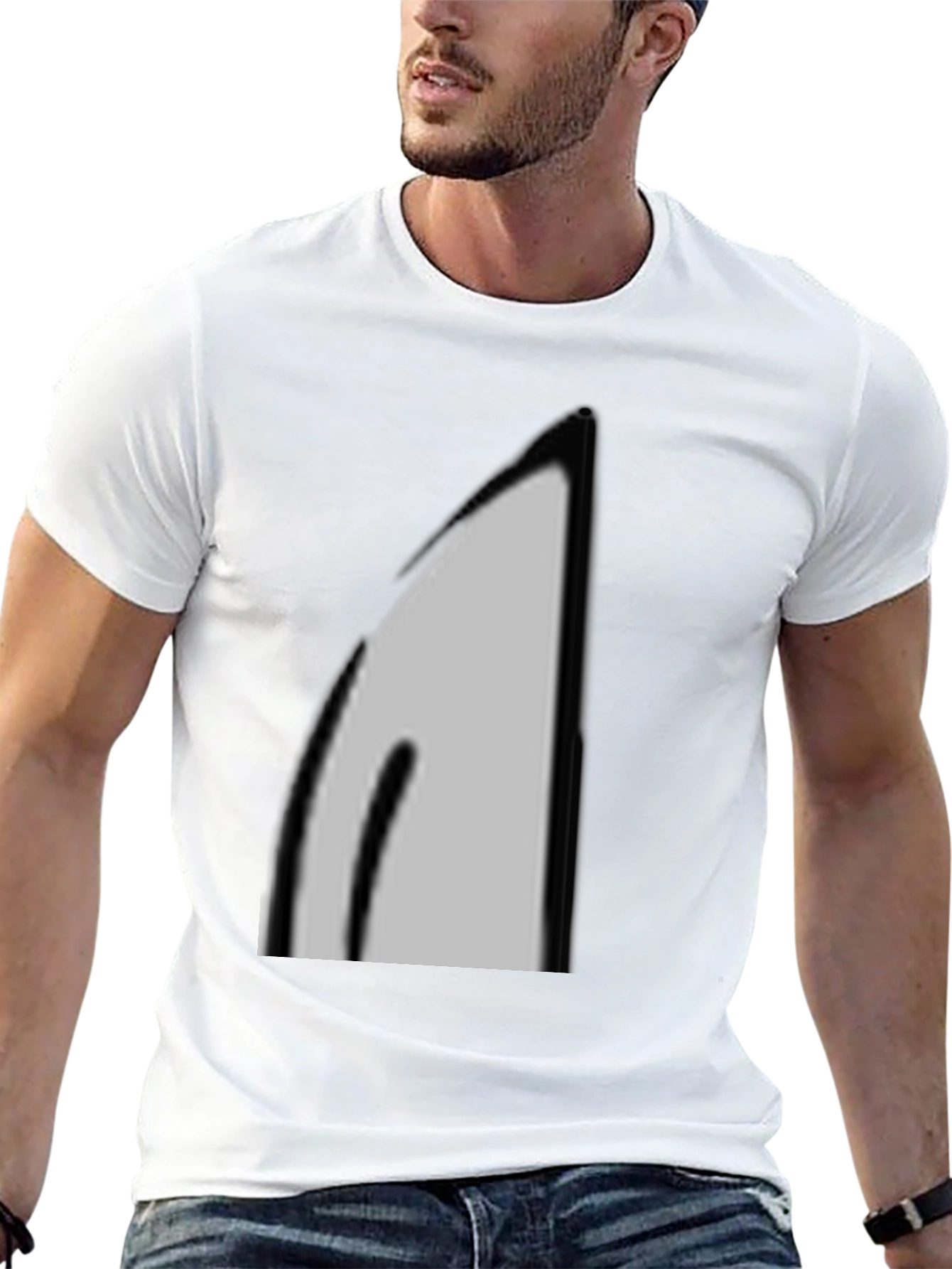 Minimalist Black T-Shirt - Abstract Graphic Tee
