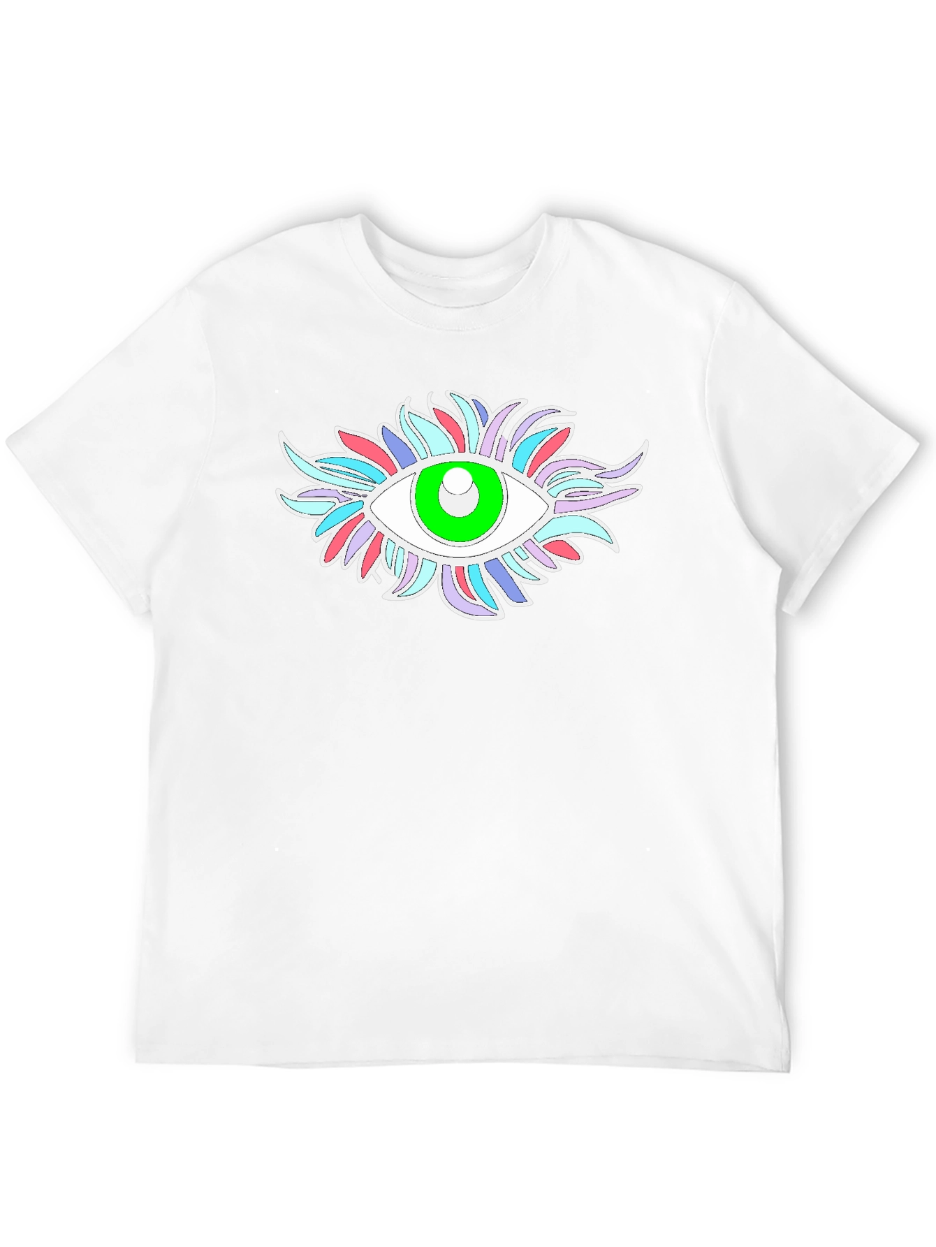 Eye-Catching Graphic Tee - Black Cotton Blend