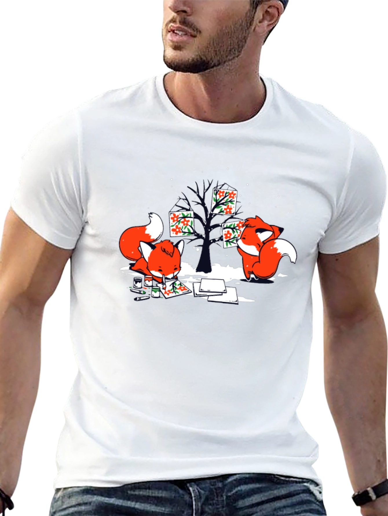 Fox Art T-Shirt - Unique Graphic Tee